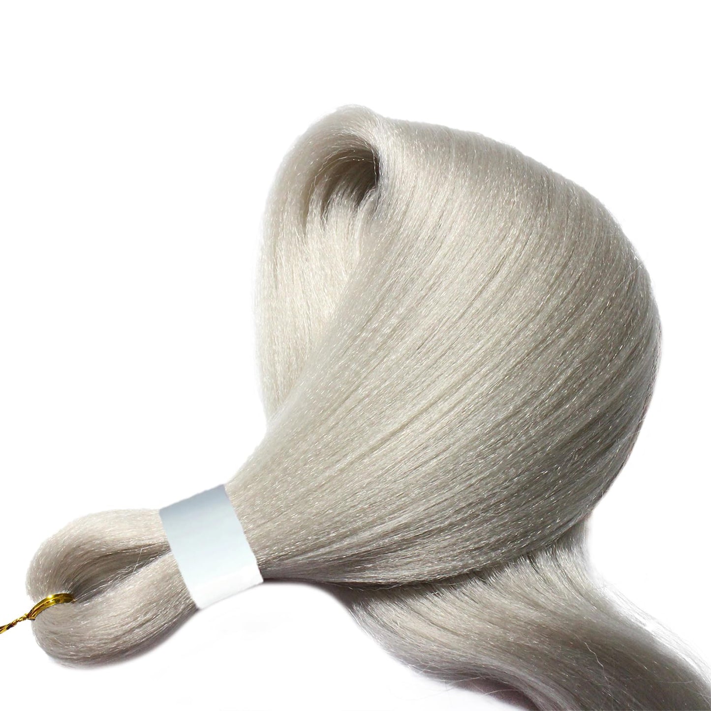 Silver Grey Pre stretched Braiding Hair, 26 Inches Box Braids Hair Extensions, 3 Packs Yaki Texture Braiding Hair Pre stretched