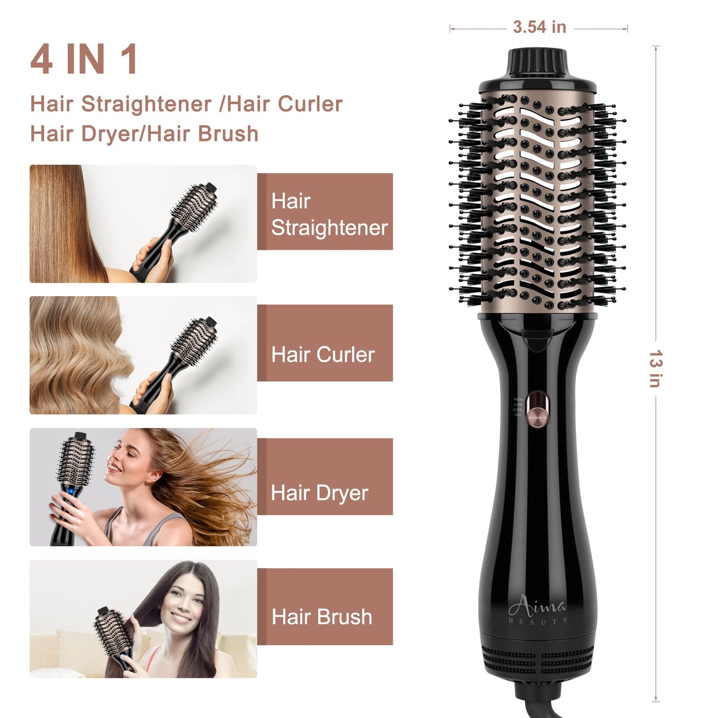 One Step Hair Dryer & Volumizing Hot Air Brush and Twins Mermaid Hair Waver,Anti-Scald Hair Crimper Bundle