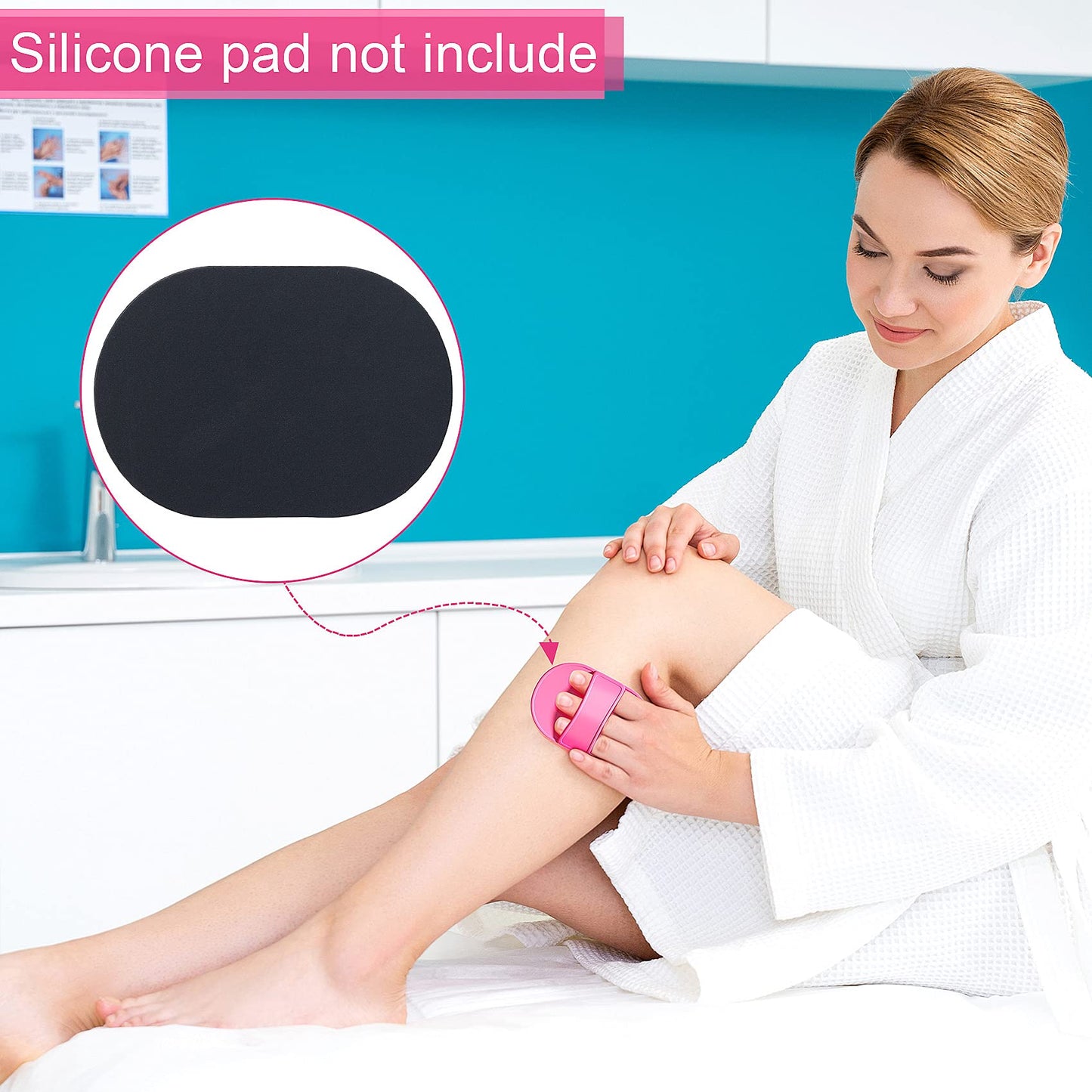 PAGOW Hair Remover Refill Pads, 100pcs Smooth Away Replacement Pads for Leg, Bikini, Facial, Armpit Depilation Tool (50 pcs/size, 2 Different Sizes)