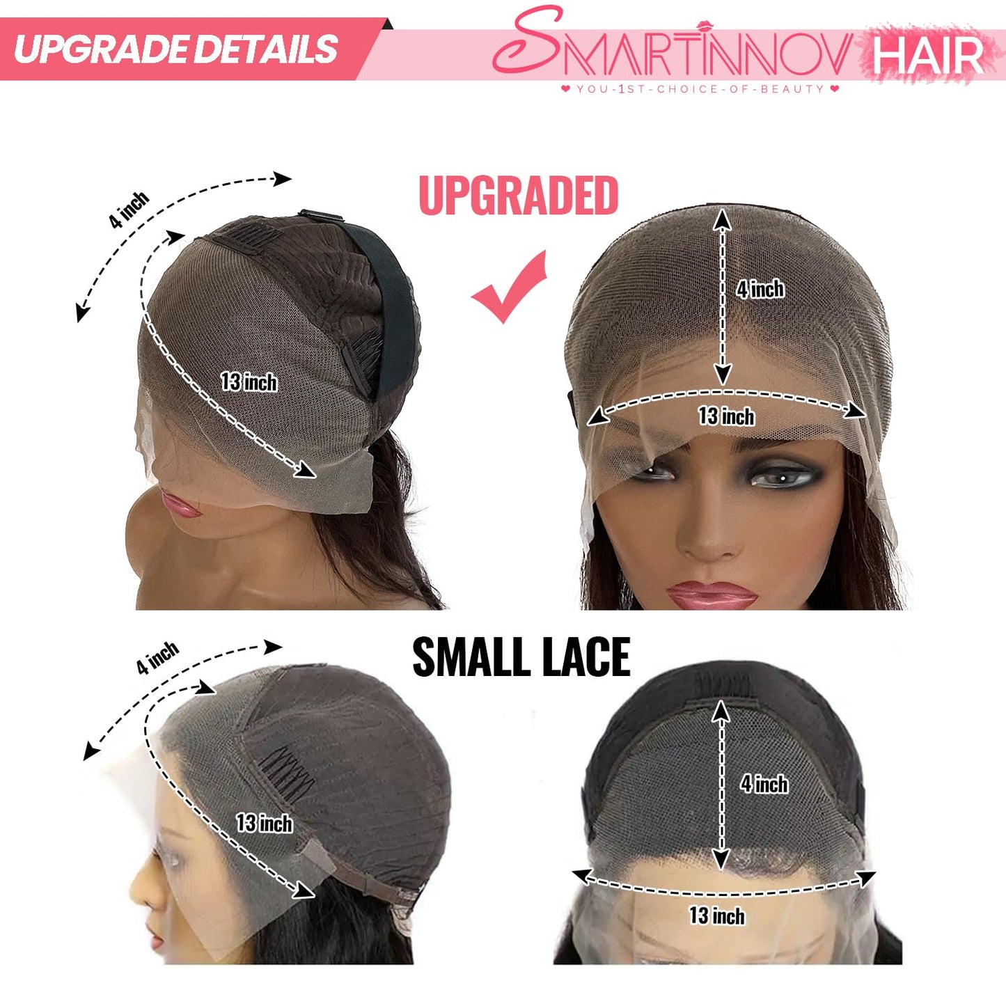 Brown Bob Lace Front Wigs Human Hair for Women 13x4 HD Lace Frontal Straight Bob #4 Medium Brown Middle Part Bob Wig 12 Inch Lace Front Human Hair Pre Plucked Hairline with Baby Hair Brazilian Bob Wig