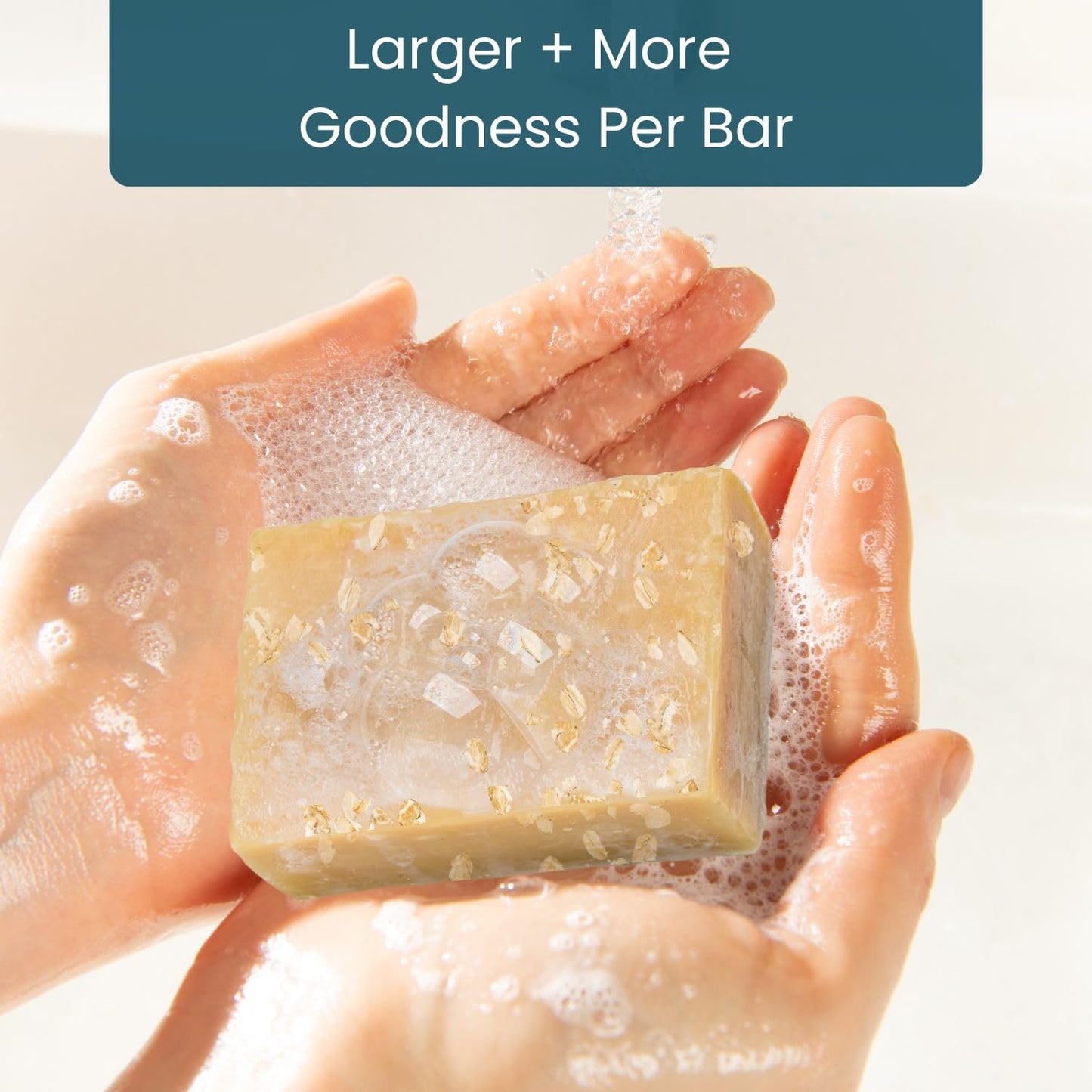 Way Natural Goat Milk Soap Bars, Honey Oatmeal (3 Hand/Body Soap Bars) - Gentle, No Dyes, Real Goat Milk Bar Soap for Men & Women - Natural Honey Oatmeal Soap Bars, Organic Goat Soap (Large, 5oz)