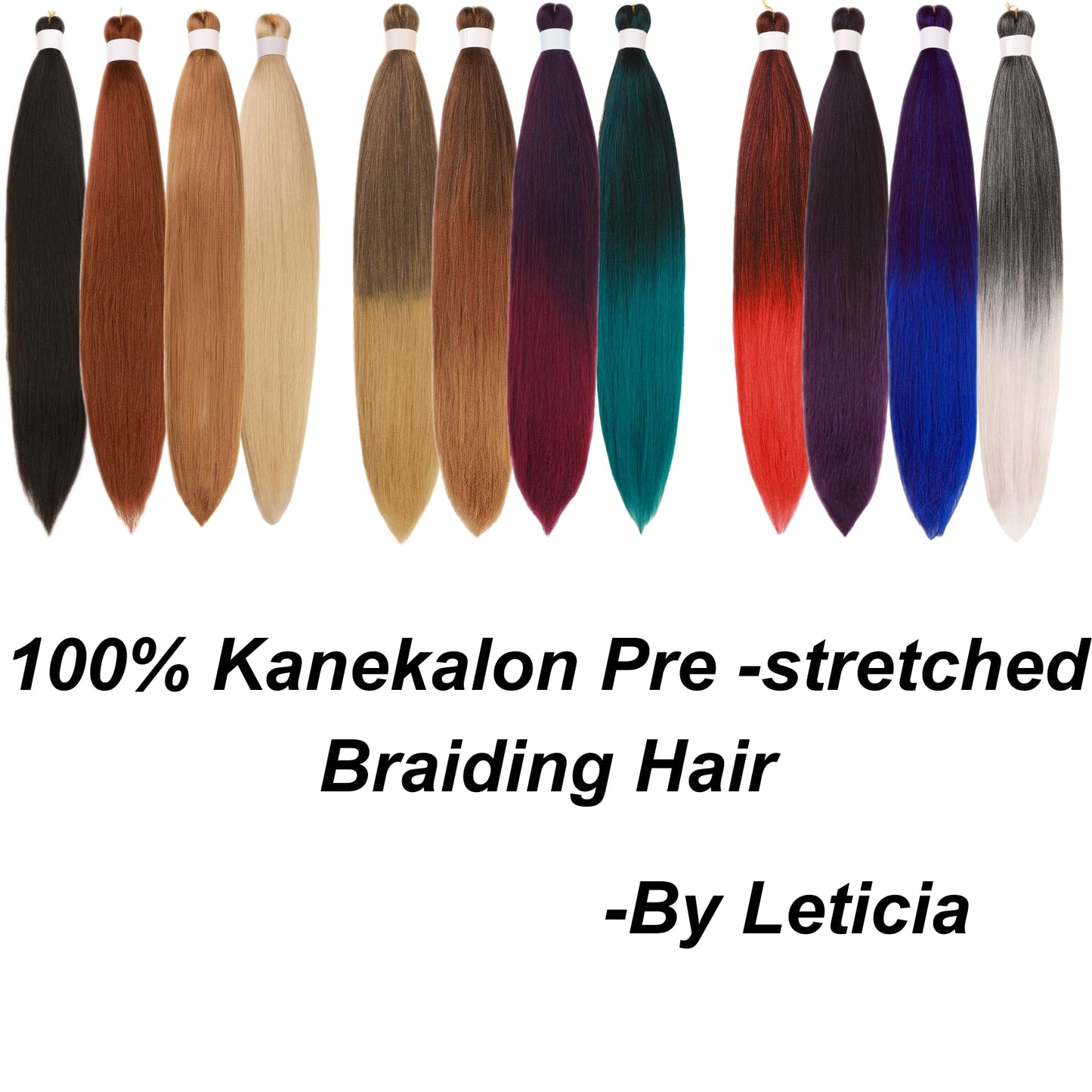 Purple Braiding Hair Pre stretched Kanekalo Pre stretched Braiding Hair Box Braids Braiding Hair Extensions