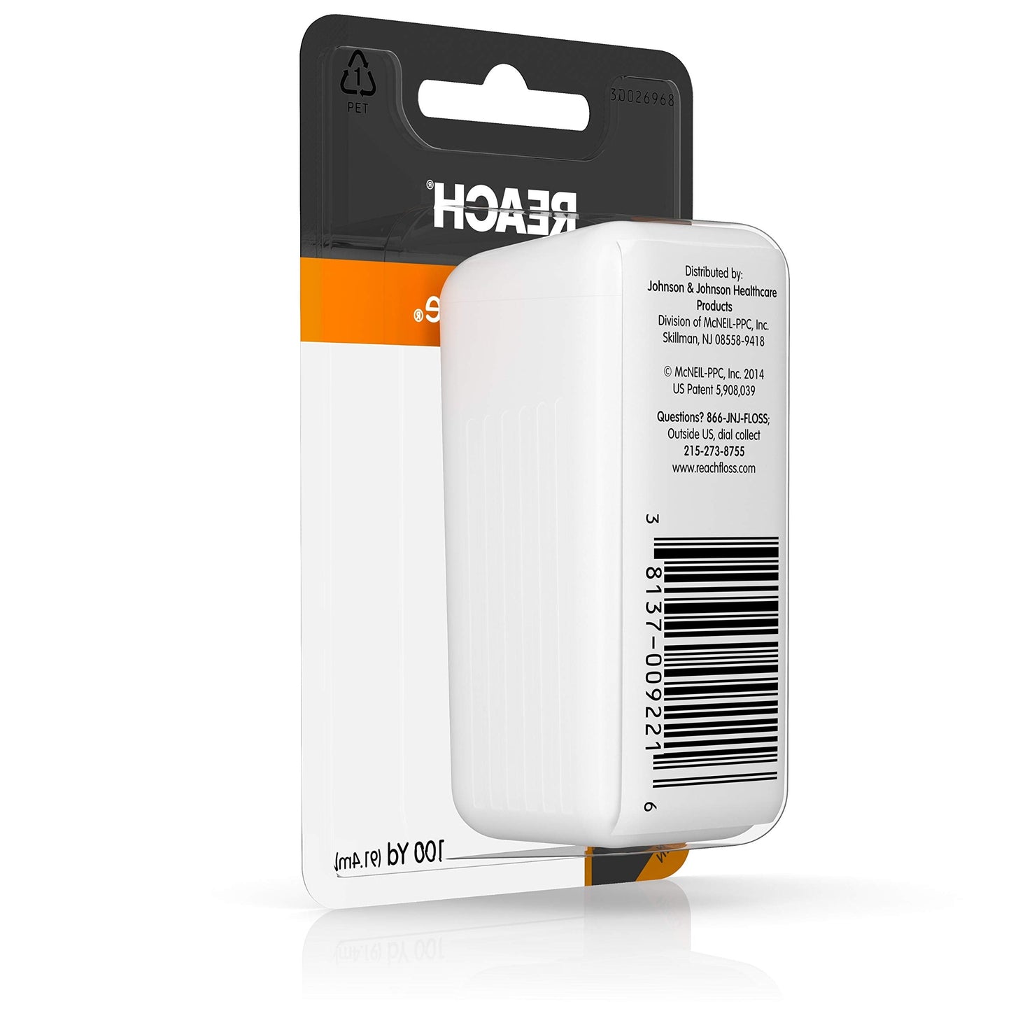 REACH Dentotape Waxed Dental Floss Tape, Unflavored, Extra Wide Floss, Shred & Frey Resistant, Plaque Remover for Teeth, Easy on Gums & Teeth, Oral Care, PFAS Free, for Adults & Kids, 1 Pack, 100 yd