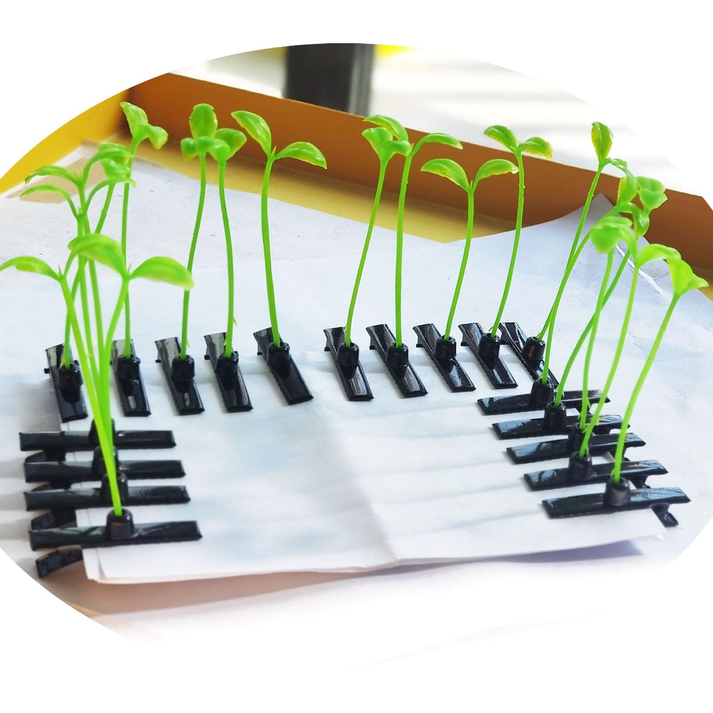 35PCS Simulation Plants Hair Clips, Mushroom Flower Butterfly Hairpins For Women Girls Creative Headwear Hair Accessories (Bean sprout clip)