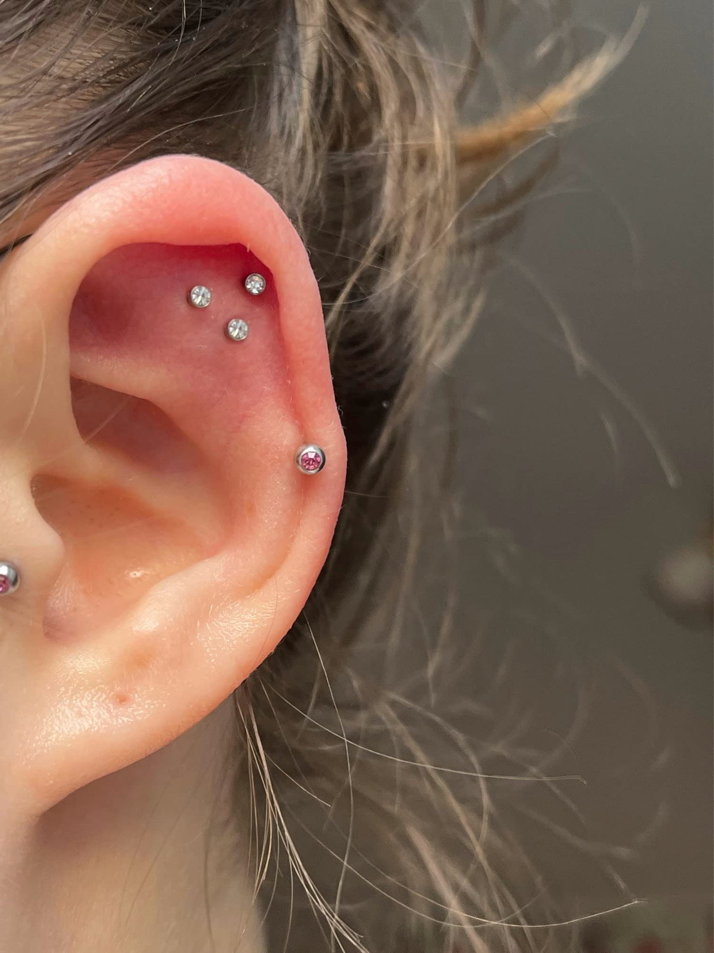 QWALIT Piercing Taper Threadless Piercing Changing Tool Piercing Taper Insertion Tool Piercing Threader Tool Flat Back Earring Applicator Tool Threadless Labret Titanium Threadless Insertion Pin 16g