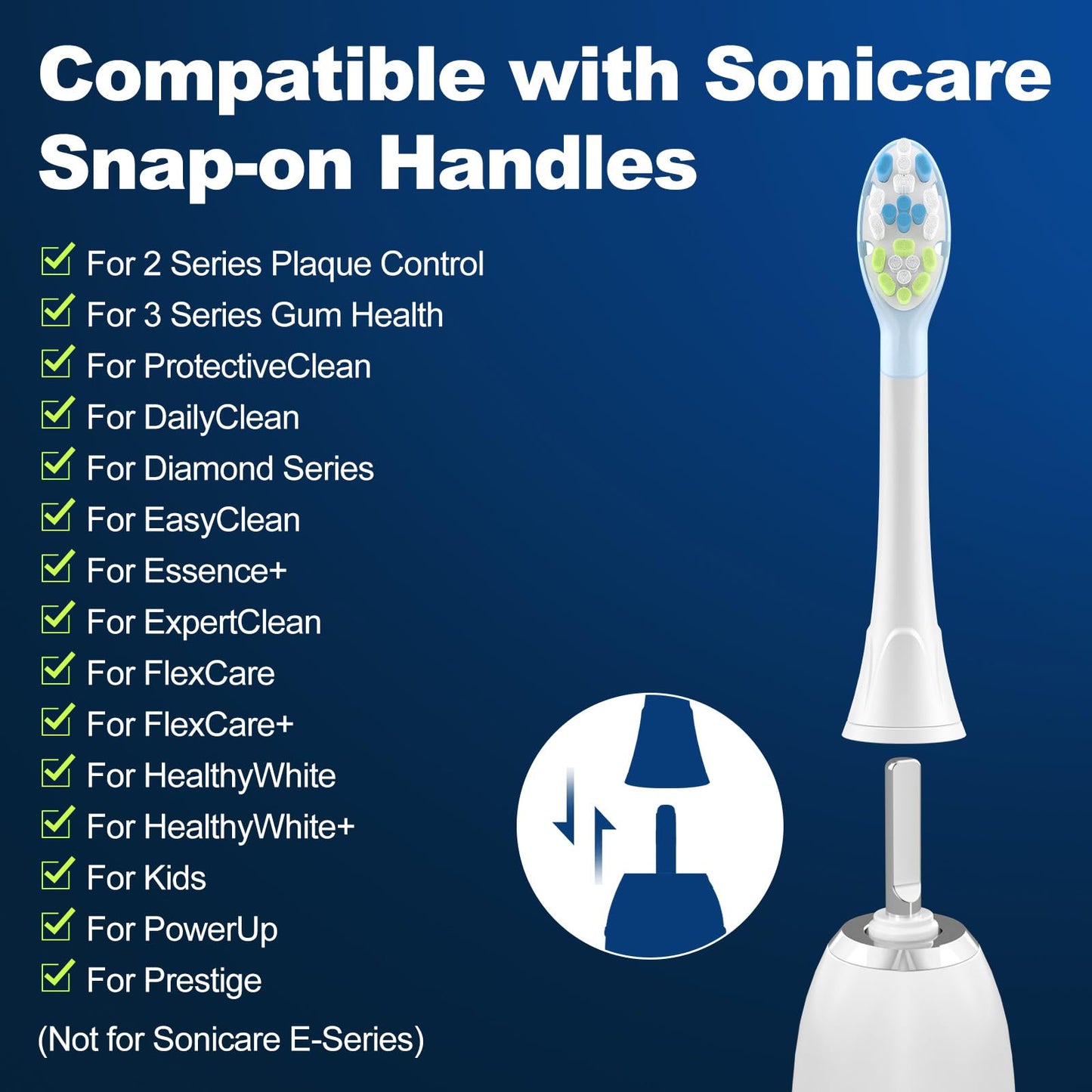 8 Pack Superior Clean Replacement Brush Heads Compatible with Philips Sonicare Electric Toothbrush, White. by DailyWhite