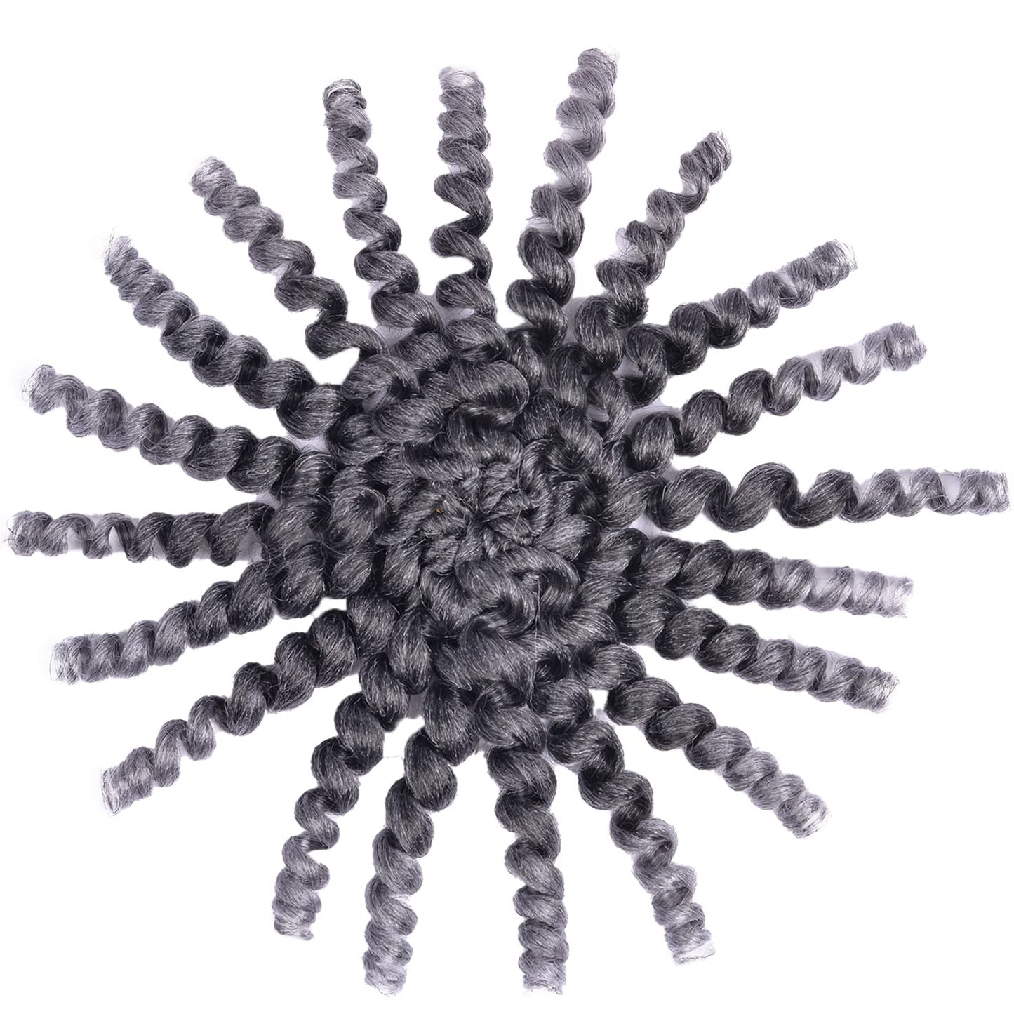 Wand Curl Crochet Braids Hair 8 Inch 5packs Jamaican Bounce Crochet Hair TSlive Wand Curl Colored Crochet Braids 80g/pcs Ringlet Twist Hair Extension Crochet Hair (5pcs,TSliver)