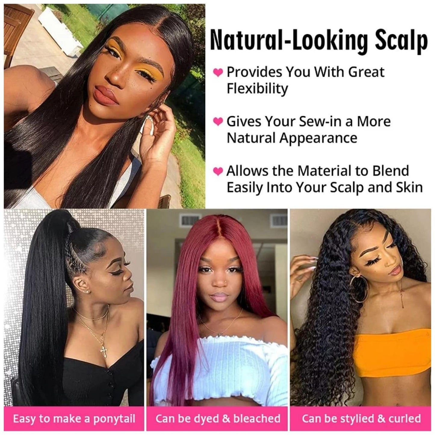 ZABUZAUN Straight Wig Human Hair 13x4 Wear and Go Lace Front Wigs Human Hair Wig For Black Women 20in 220% Density Straight Lace Front Wigs Human Hair With Baby Hair Pre Plucked HD Frontal Wig