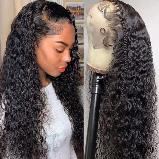 Alsother 20 Inch Deep Wave Lace Front Wigs Human Hair 13x4 HD Lace Frontal Human Hair Wig 180% Density Wet and Wavy Lace Front Wigs Glueless Wigs Human Hair Pre Plucked Deep Wave Wigs Human Hair