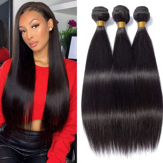 Brazilian Bundles Straight 8A Grade 100% Unprocessed Straight Human Hair 3 Bundle 26 26 26 Inch Brazilian Remy Hair Weave Human Hair Weaves For Women