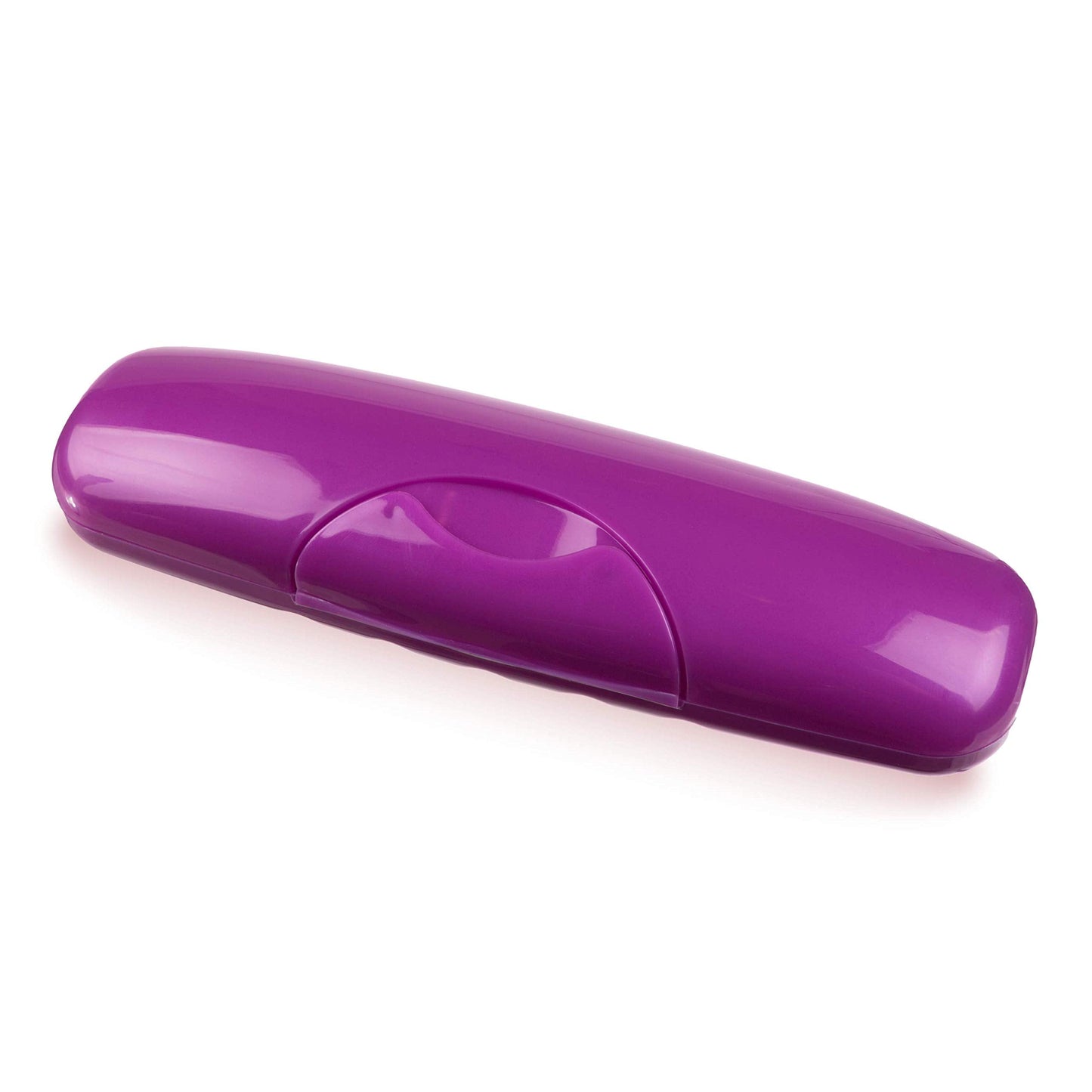 RADIUS Toothbrush Original Big Brush, BPA Free ADA Accepted - Right Hand - Purple Brush with Purple Case