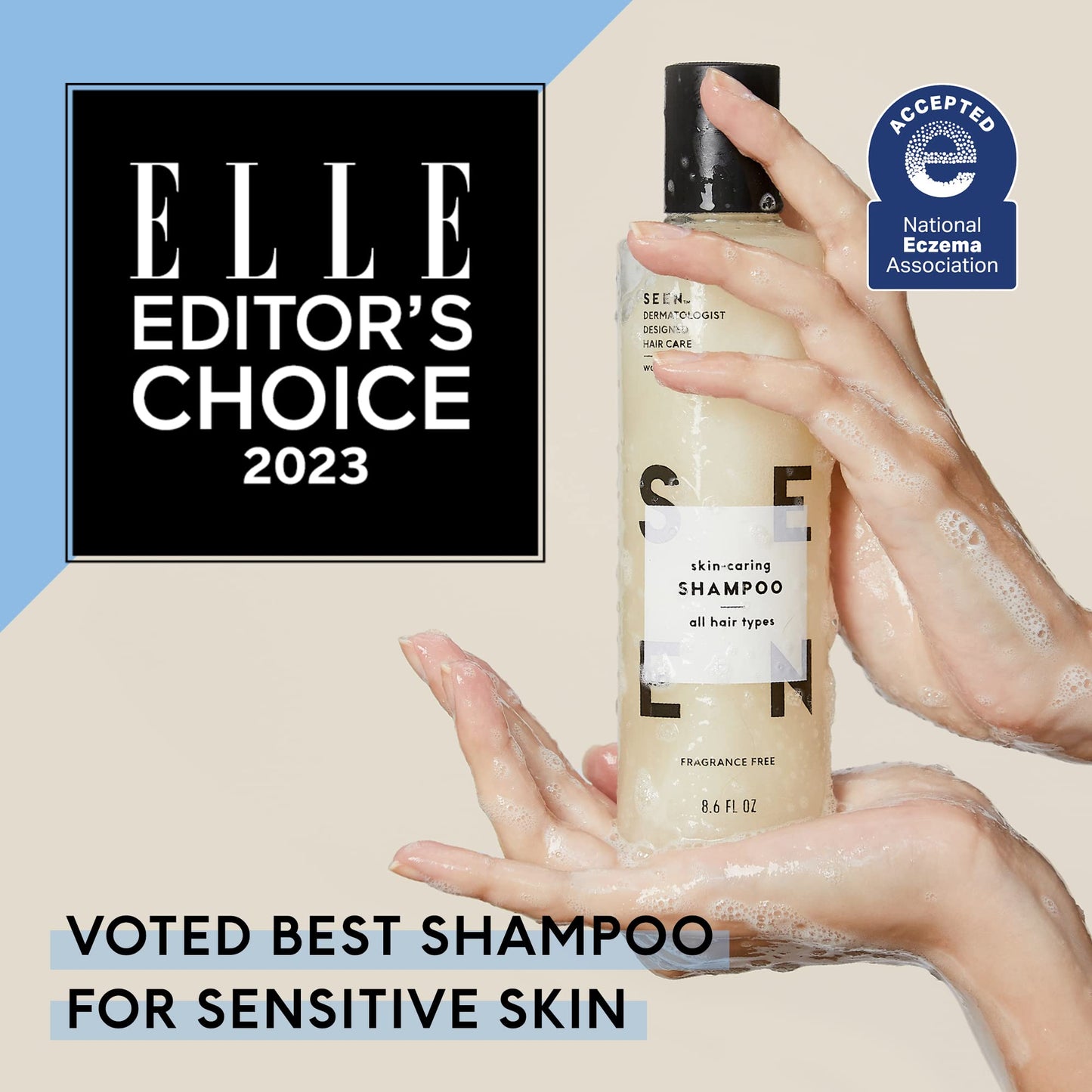 SEEN Shampoo, Fragrance-Free & Restore Scalp Serum - Dermatologist Developed - Non-Comedogenic & Sulfate-Free Hair Shampoo & Scalp Serum - Safe for Sensitive, Eczema Prone Skin