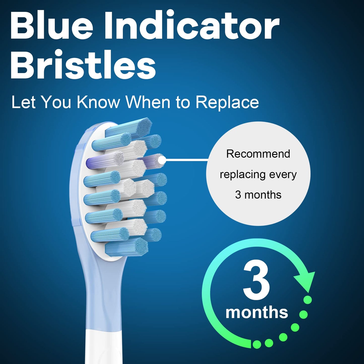 Toptheway Replacement Toothbrush Heads Compatible with Philips Sonicare C-3 Premium Plaque Control 4100 5100 6100, Replacement Heads for G3 W3 C2 G2, 10 Brush Heads, White