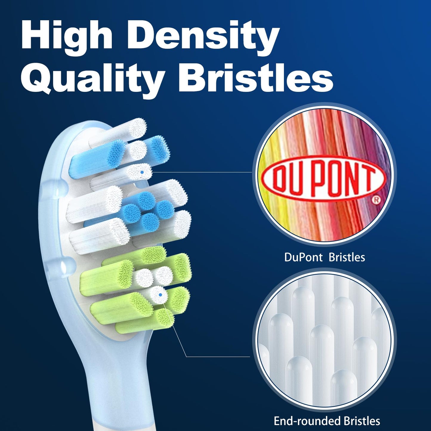 8 Pack Superior Clean Replacement Brush Heads Compatible with Philips Sonicare Electric Toothbrush, White. by DailyWhite