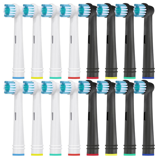 Toothbrush Replacement Heads Refills for Oral B - Precision Clean Brush Head for Gentle & Effective Cleaning and Optimal Dental Care, by DeBizz (16)