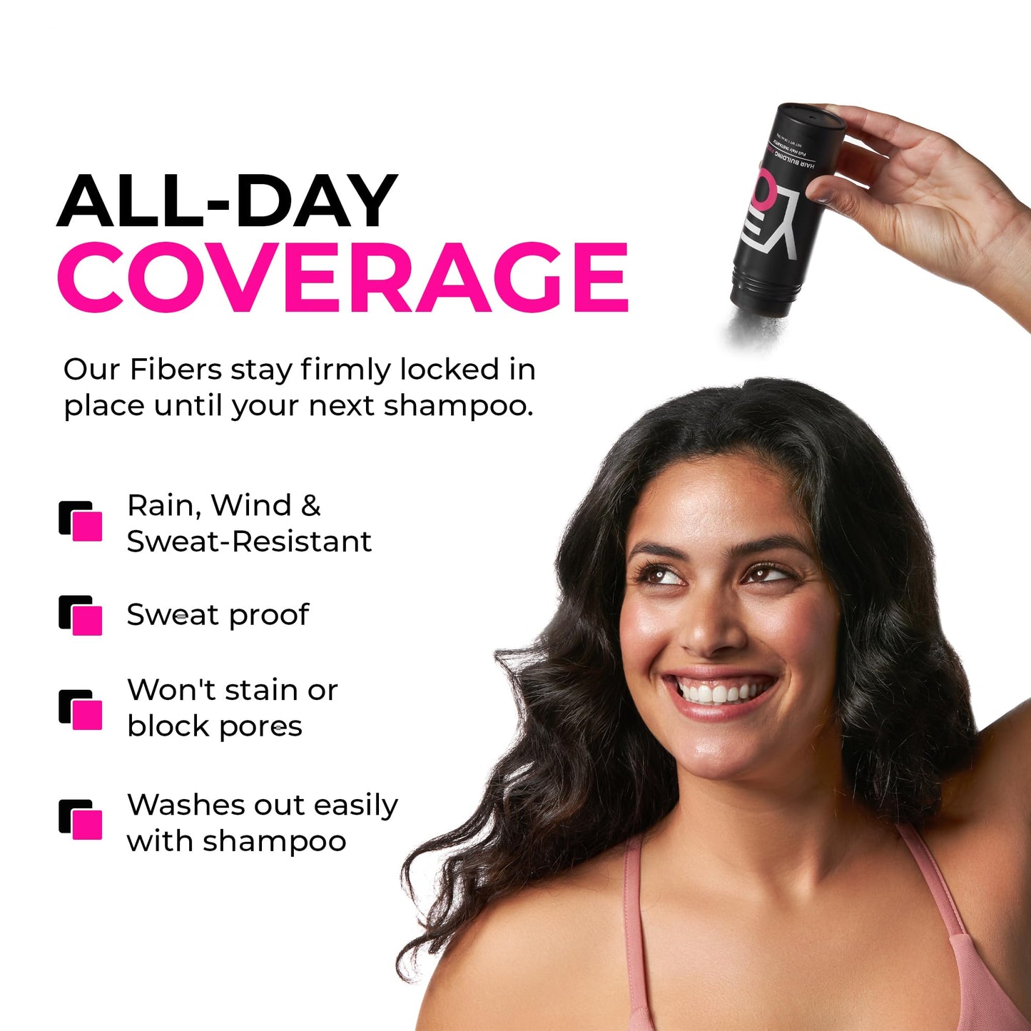 VELO Hair Building Fibers for Thinning Hair, 30g Fill in Fine, Instantly Thicker & Fuller Look, Hair Thickening Fiber, Conceals Hair Loss, Hair Powder for Women & Men, Long Lasting Formula (WHITE)