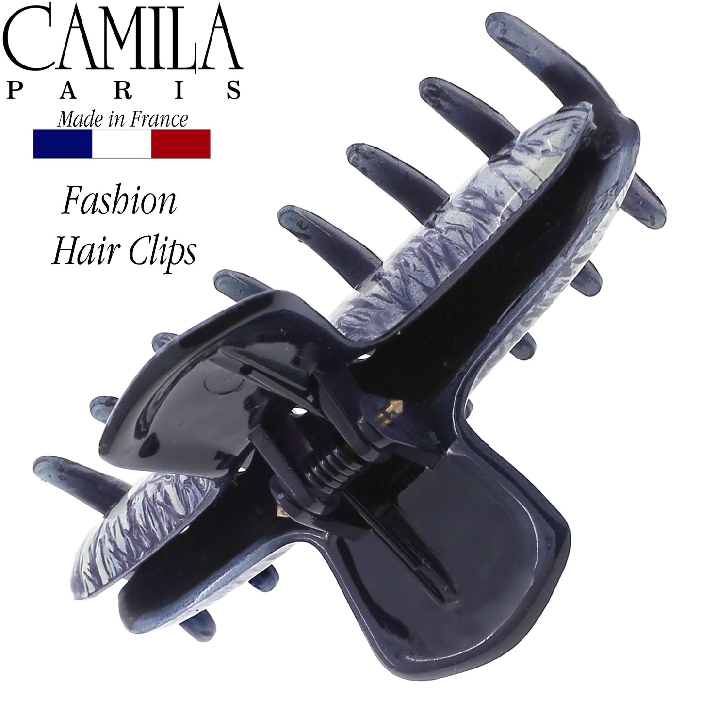 Camila Paris CP3320 French Hair Clip for Women Thick Hair for Long Curly Wavy Hair, Violet, Girls Hair Claw Clips Fashion Styling Hair Accessories for Women, Strong Hold No Slip Grip, Made in France