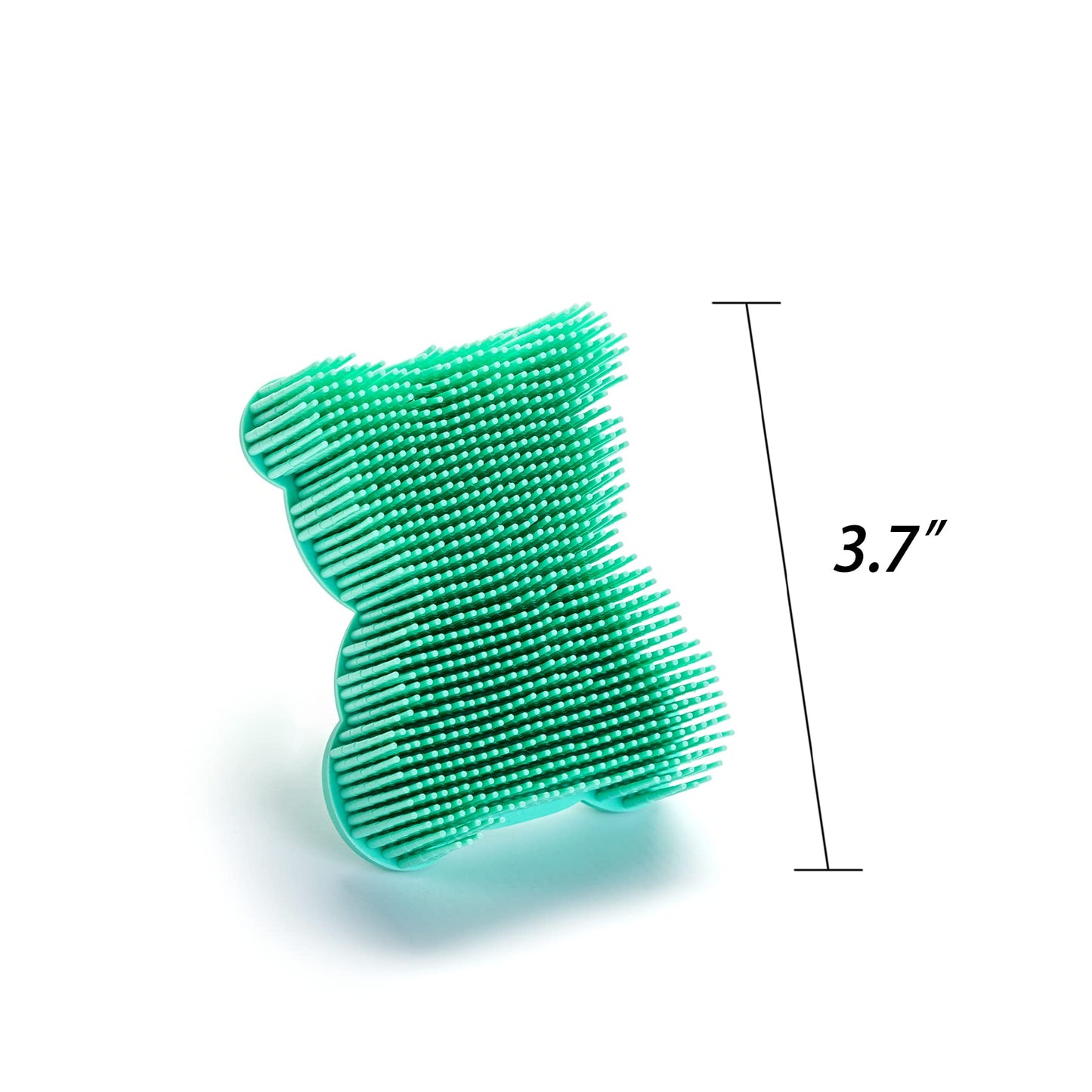 Premium Sensory Brush for Kids or Autism,Soft Silicone Body Scrubber,2 in 1 Sensory Room Occupational Therapy Sensory Brushes,Silicone Loofah,Pet Shower Brush Bath Brush Shampoo Brush(bear-deep pink)