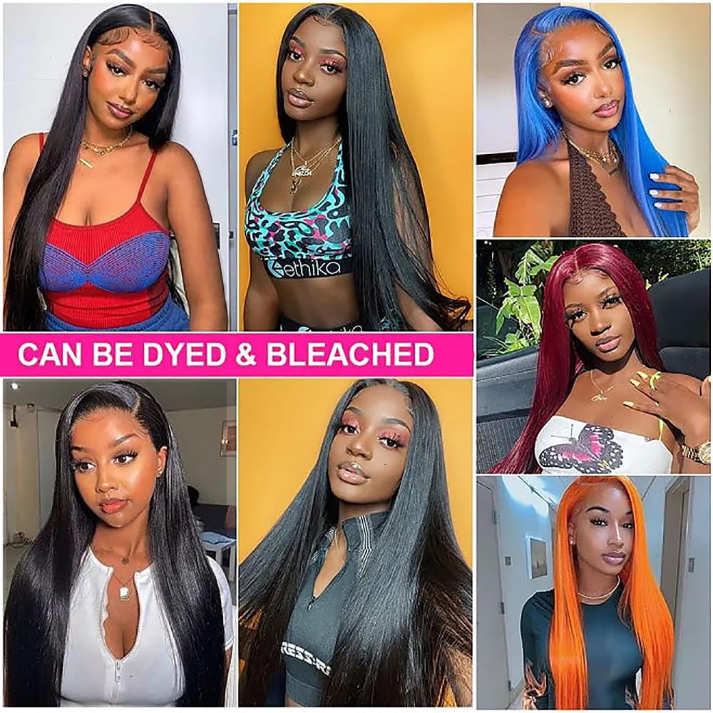 Straight Closure 4x4 6 Inch Hd Transparent 44 Lace Closure Human Hair Only 12a 100% Unprocessed Brazilian Virgin Remy 150% Density Free Part Pre Plucked With Baby Hair Natural Black