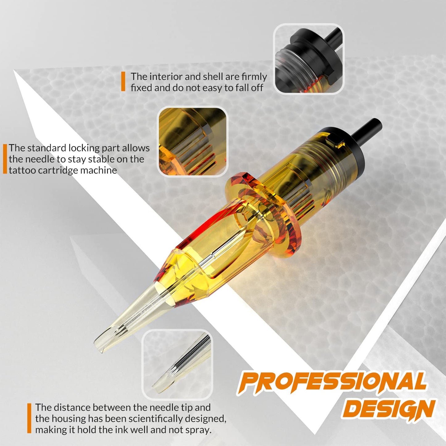 AIDEN Tattoo Cartridge Needles Professional 20pcs 9RL #12 Standard Round Liner Tattoo Needles Compatible with All Standard Rotary Machines (1209RLLT)