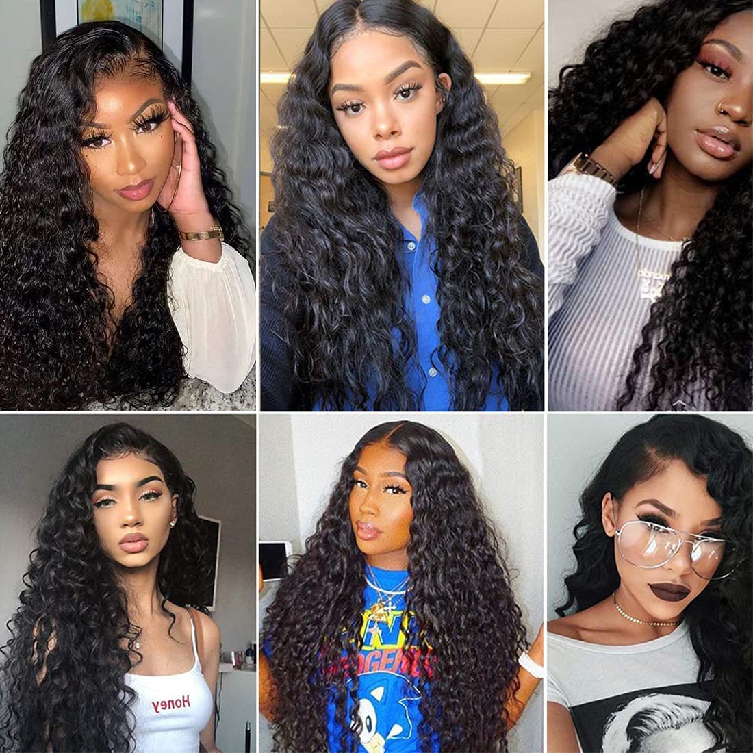 Tendersse Deep Wave Lace Front Wigs Human Hair Brazilian 10A Virgin Hair Pre Plucked Human Hair Wigs With Baby Hair 150% Density Nature Color Human Hair Wigs For Black Women(22inch)