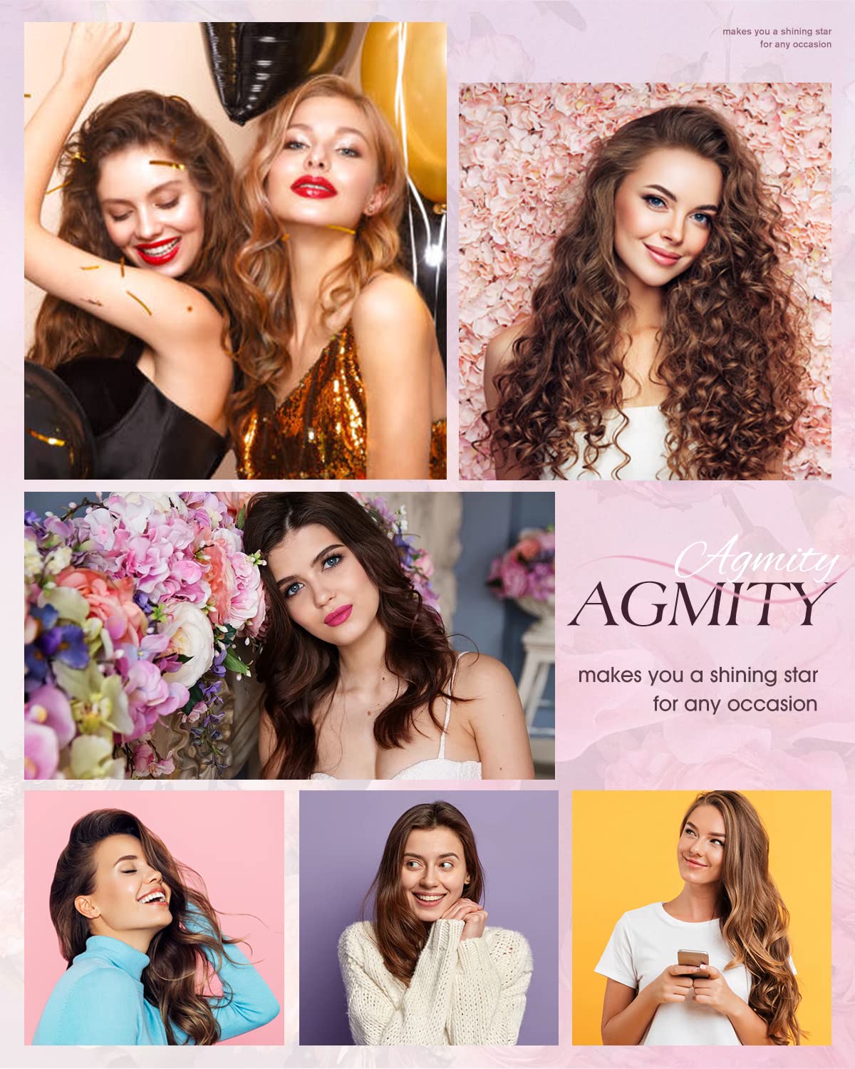 AGMITY Clip in Hair Extensions 100% Real Human Hair Jet Black 18 inches 7Pcs 120g Seamless Double Weft Straight Remy Hair Extensions Clip in Human Hair Thick(18 inches #1 Jet Black)