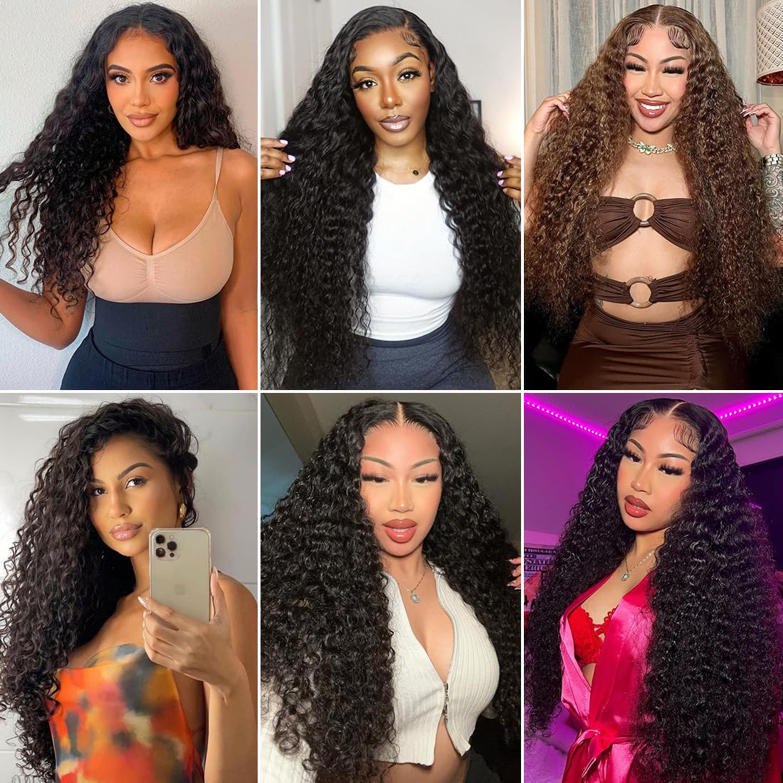 RMPYBY Deep Wave Lace Front Wigs Human Hair Wigs for Women 13x4 HD Deep Curly Lace Front Wig Human Hair 180% Density Lace Frontal Wigs Human Hair Pre Plucked with Baby Hair (24 Inch)
