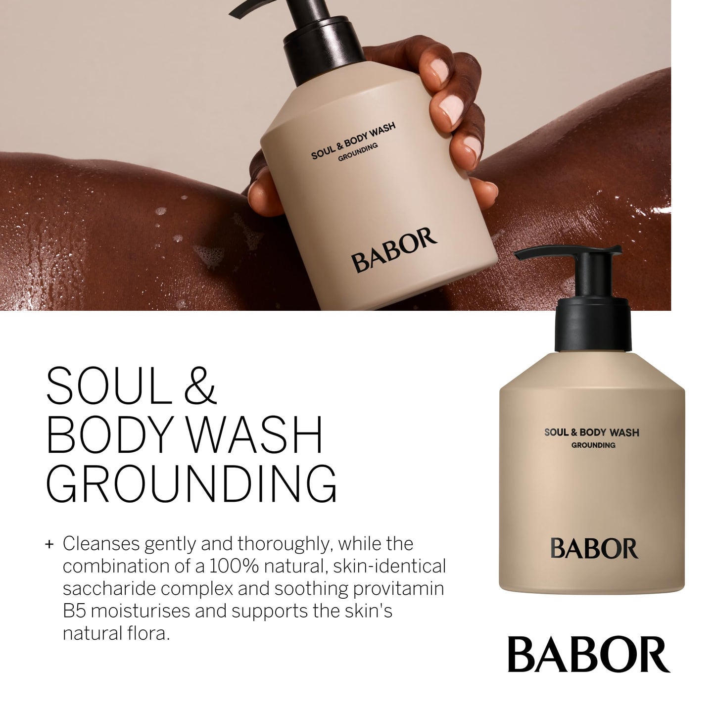 BABOR Soul & Body Wash, Nourishing Body Wash with Provitamin B5 & Glycerin for Silky-Soft, Hydrated Skin & Balanced Complexion, 8.45 fl oz