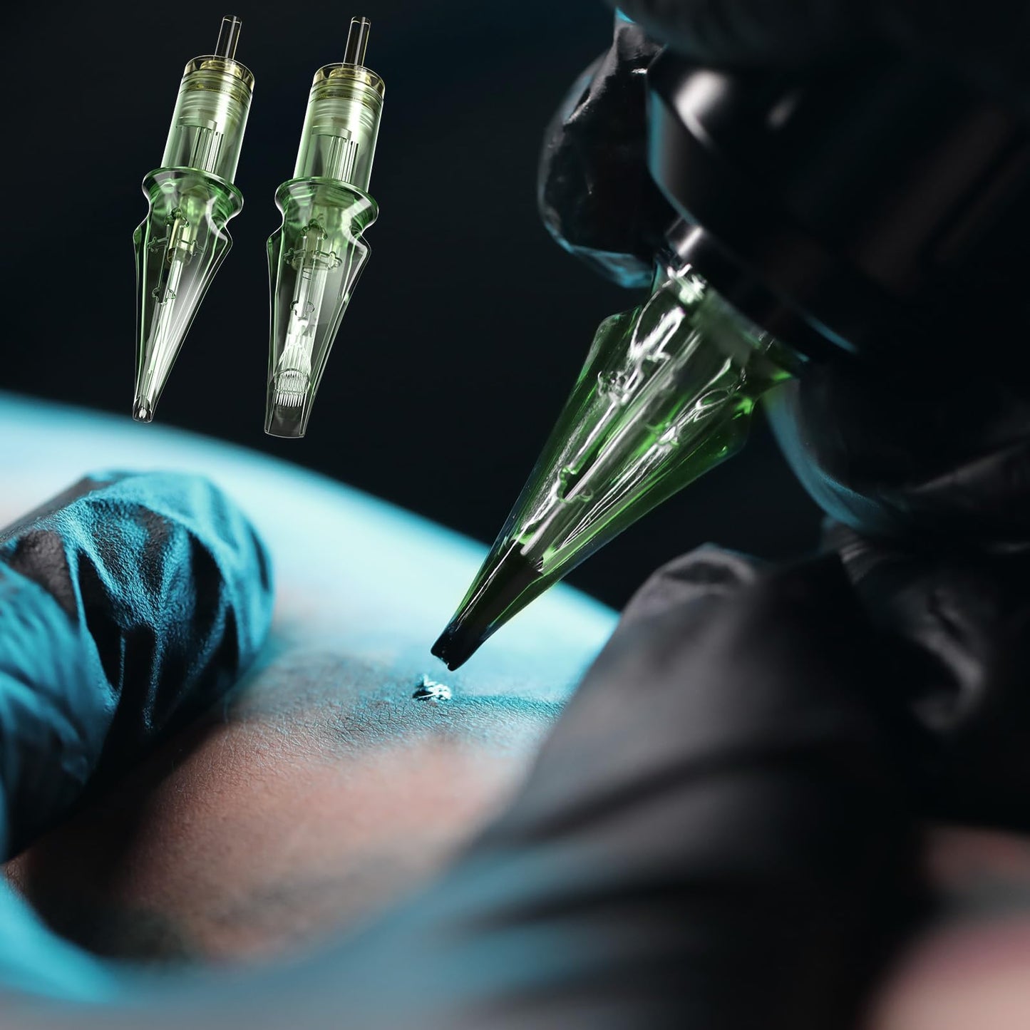 Tattoo Needles,Solong Pro 20Pcs Disposable Tattoo Cartridge Needles 1007 Round Liner X-Taper Needle Cartridges(1007RL) EN01S-20-1007RL-X