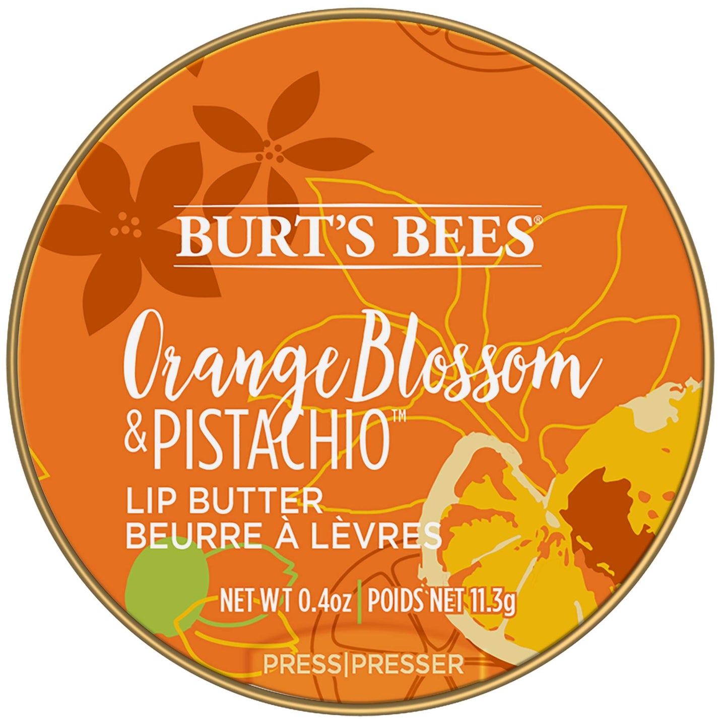 Burts Bees Orange Blossom and Pistachio Lip Butter Lip Balm Unisex 0.4 oz