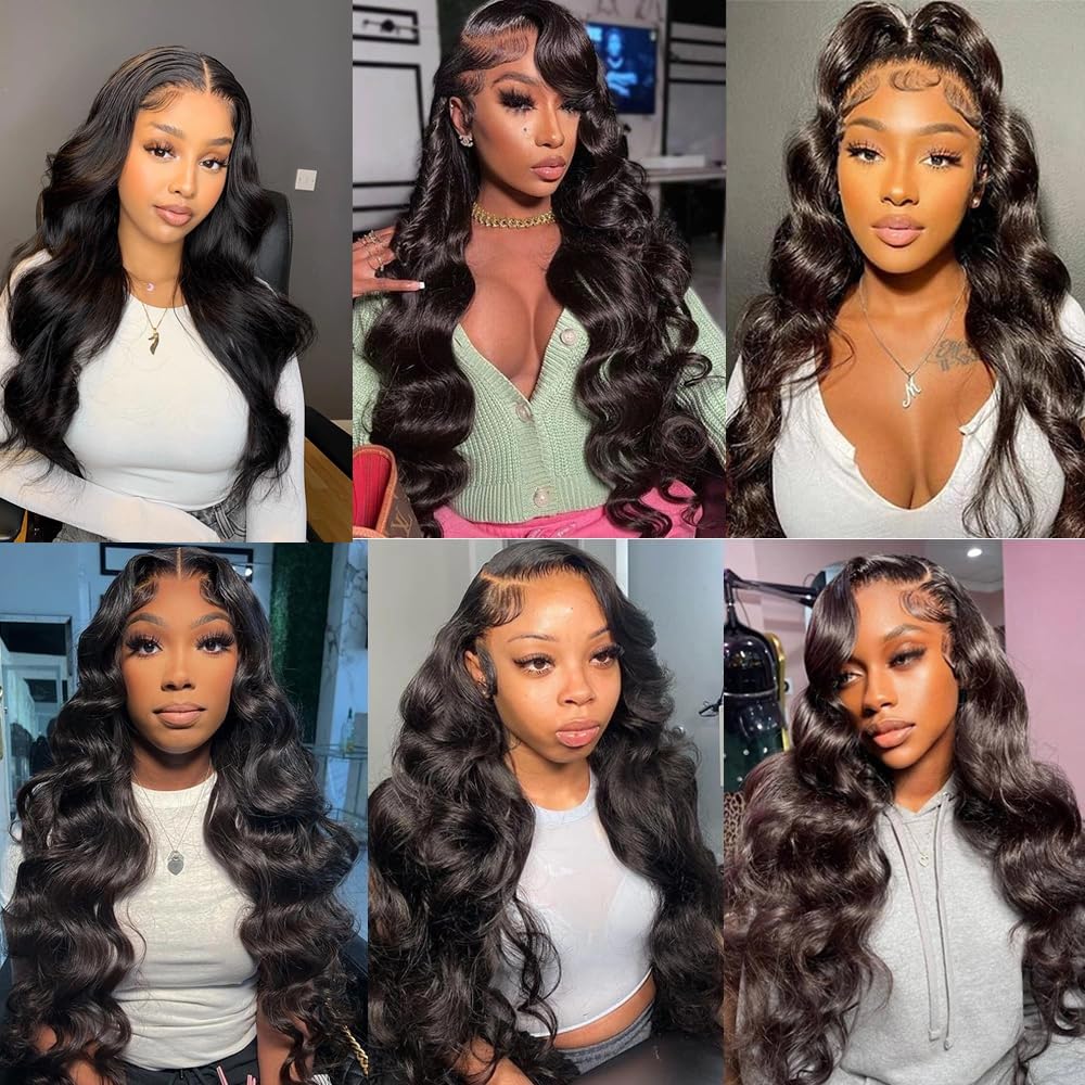 10A Body Wave Bundles Raw Real Human Hair Bundles 18 20 22 Inch 100% Unprocessed Brazilian Virgin Human Hair 3 Bundles 1B Color for Black Women