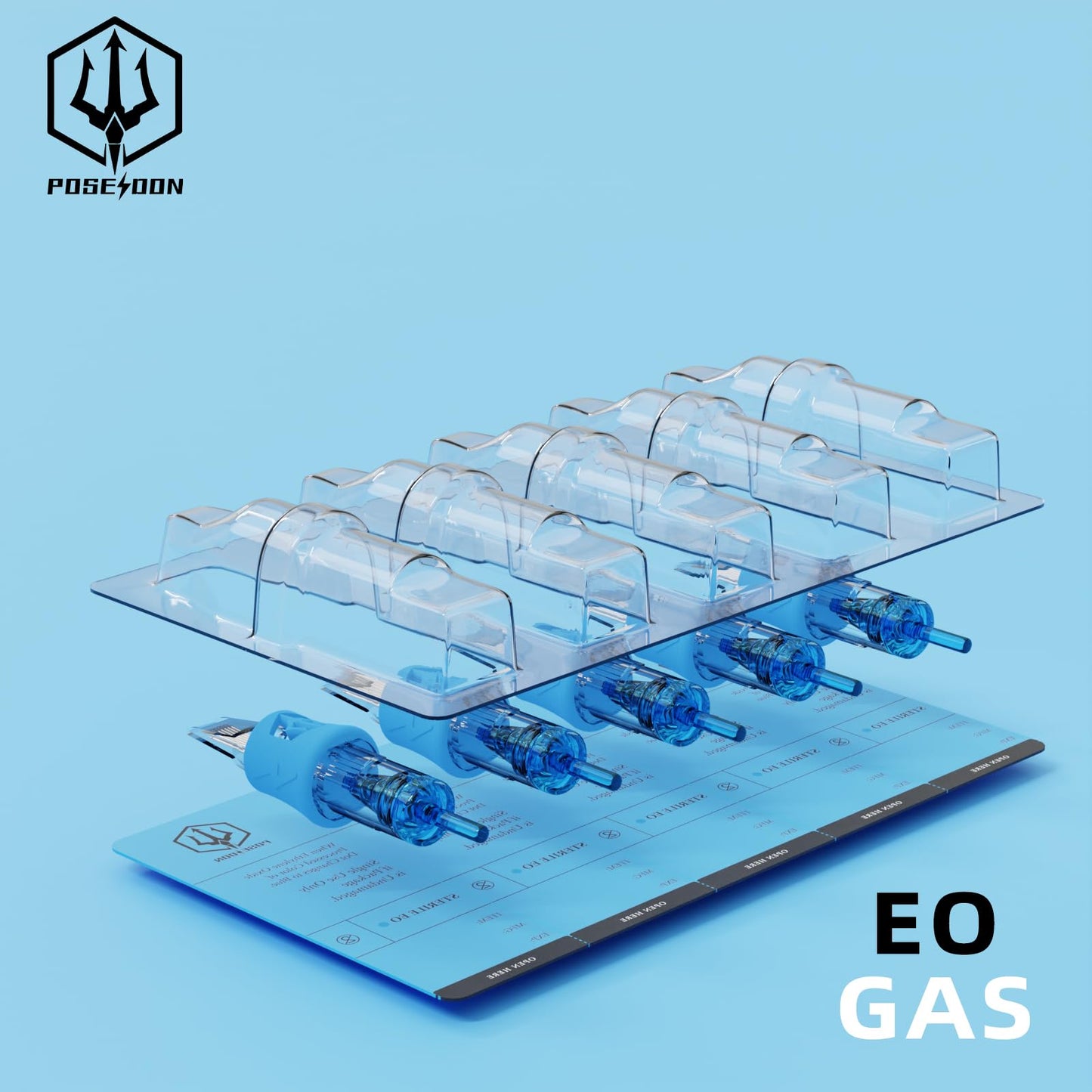 POSEIDON Tattoo Cartridges Needles 20PCS Tattoo Needles with Membrane Safety Cartridges Disposable # 10 Standard Round Liner Tattoo Needle for Tattoo Pen（1007RL）