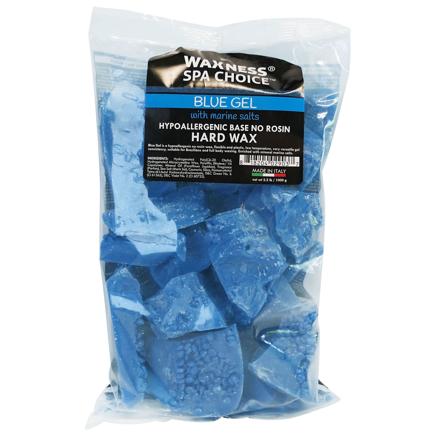 Waxness Spa Choice No Rosin Blue Gel Waxing Kit with 2.2 Lb / 1 Kg Wax Bag