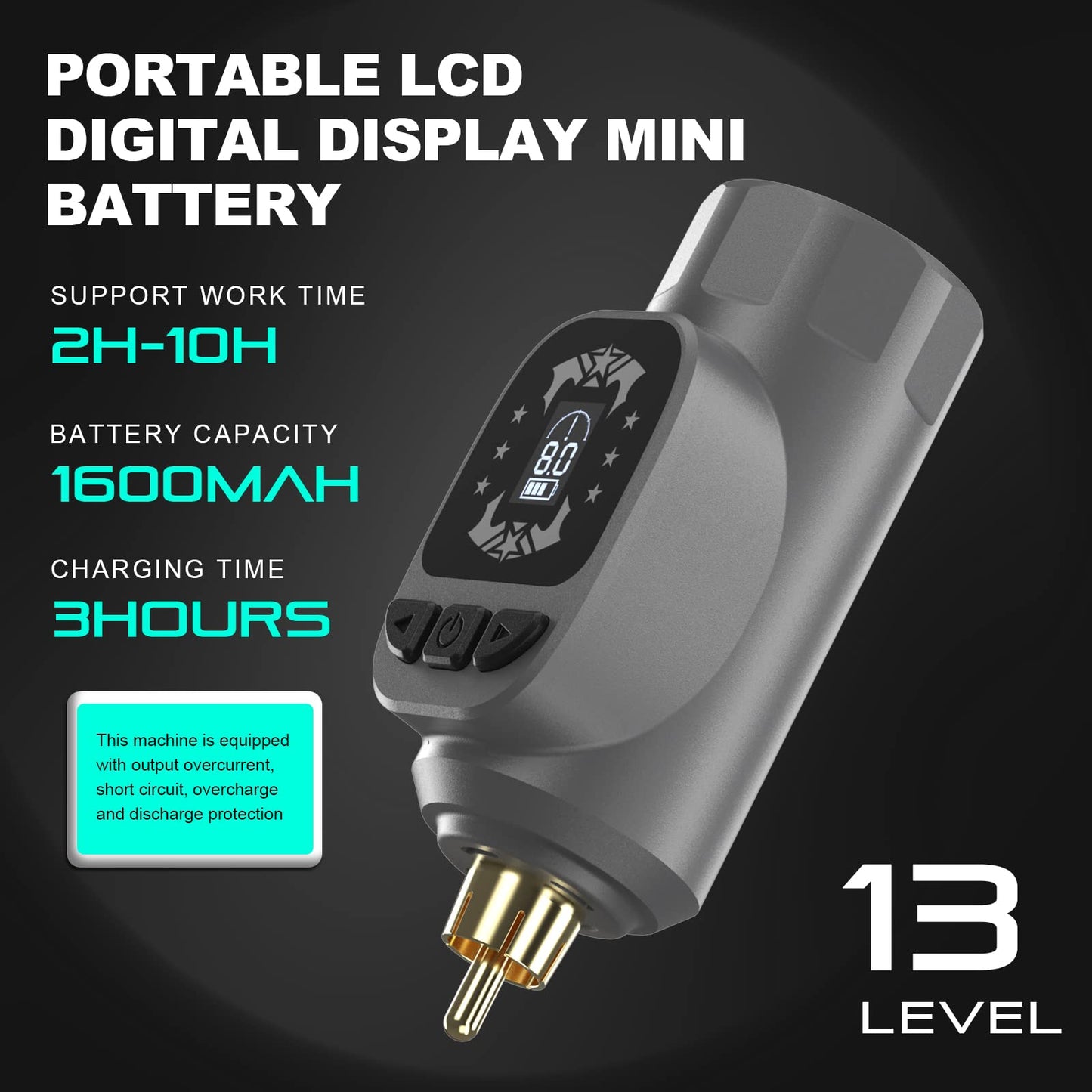 Wireless Tattoo Kit Tattoo Gun Rotary Tattoo Machine+ Tattoo Ink Set 1/2 oz (15ml) Tattoo Supply 14 Colors