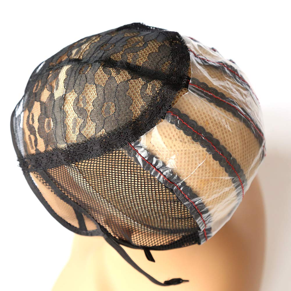 BTWTRY Weaving Cap for Making Wig with Adjustable Strap Wig Cap for Women Girls Medium Size Mesh Lace Wig Cap for DIY Wig (1 Pc, 0060)