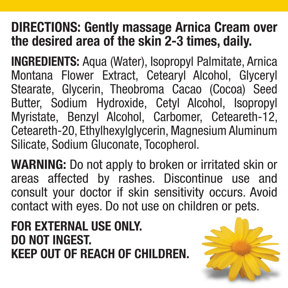 Real Relief Arnica Cream Natural, Non-Greasy, Unscented Soothing Cream for Pain Relief, 4 oz (Pack of 2)