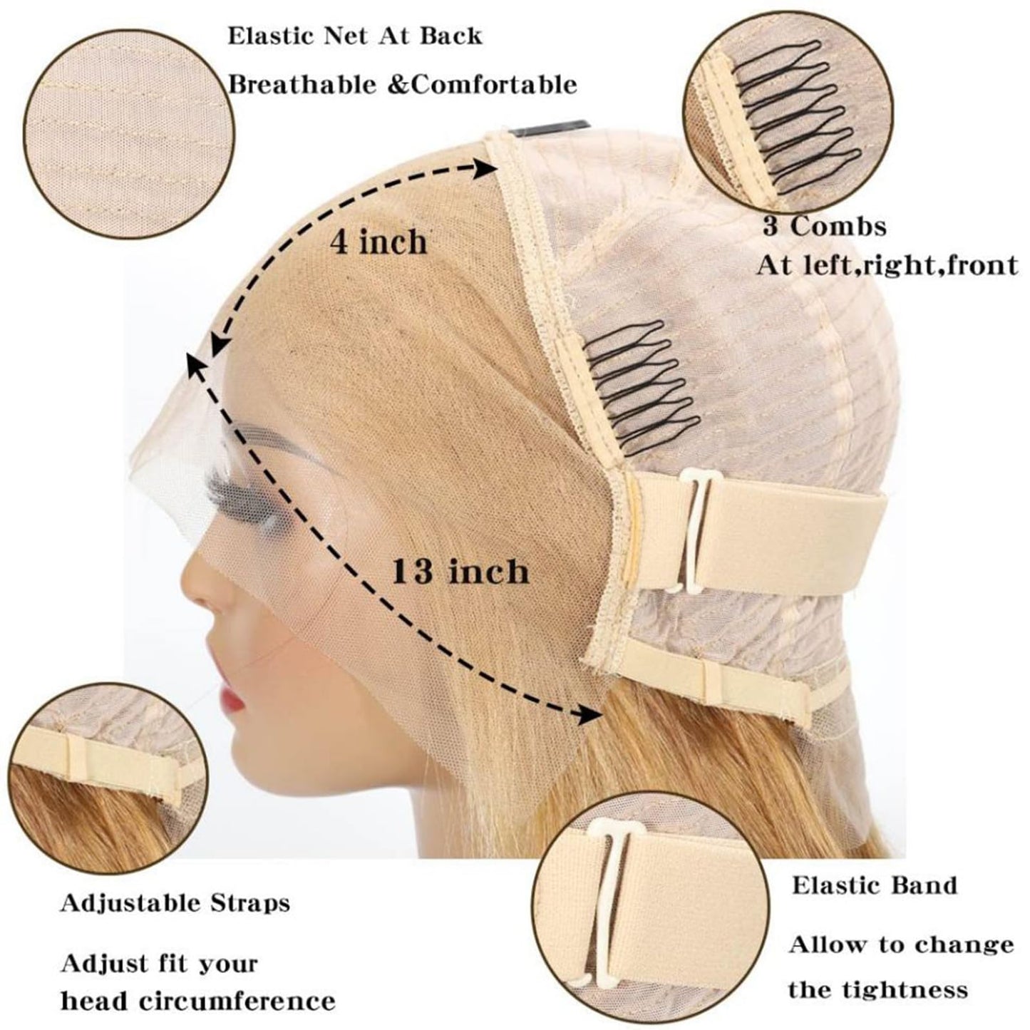 BeautyGrace 613 Blonde Bob Wig Human Hair 12Inch Brazilian Virgin 613 Bob Wig Human Hair 150% Density 13x4 Blonde Bob Lace Front Wigs Human Hair Pre Plucked With Baby Hair(12Inch)