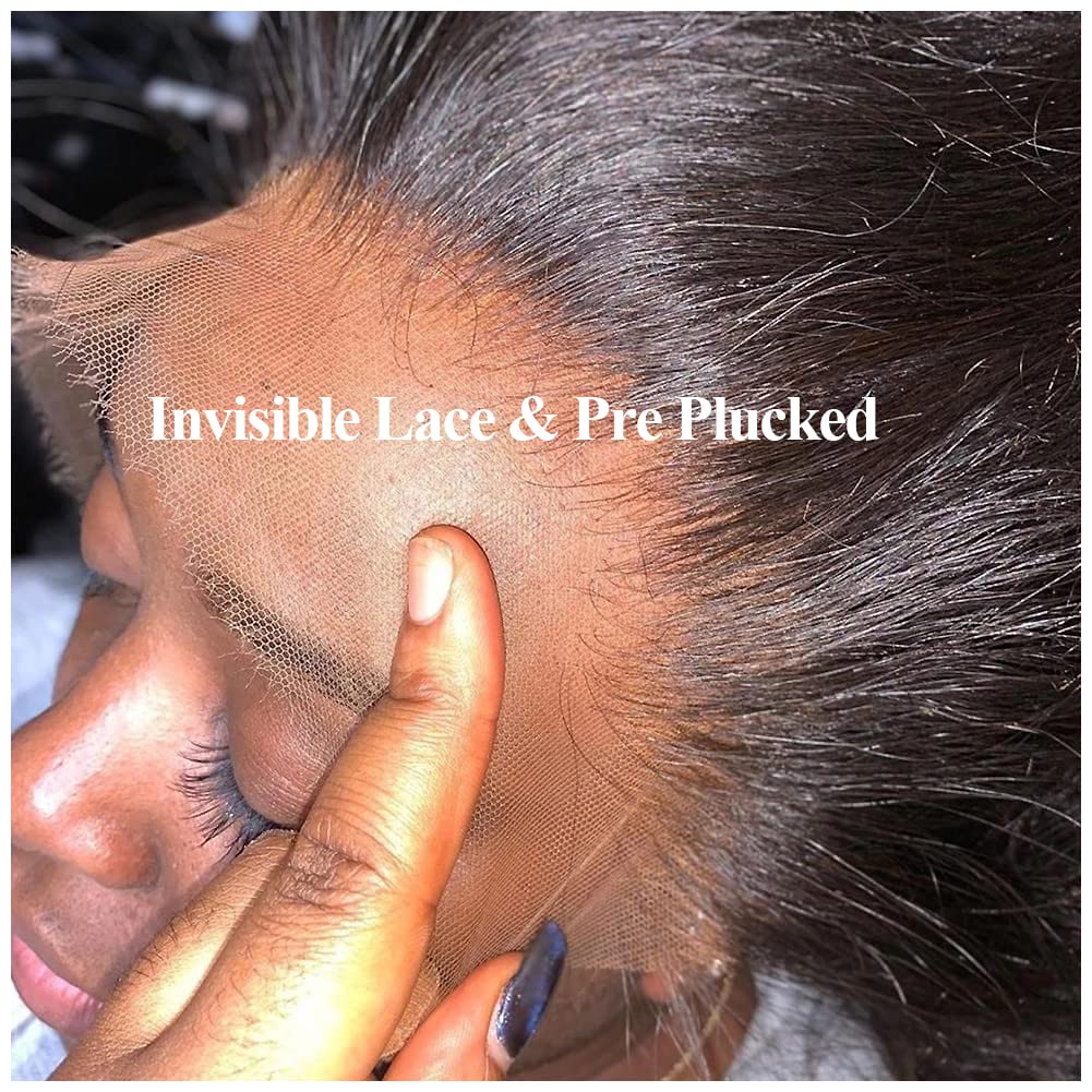 Beata Hair 5x5 Closure HD Lace Body Wave Human Hair, Invisible Transparent Lace Closure Pre Plucked with Baby Hair 22 Inch