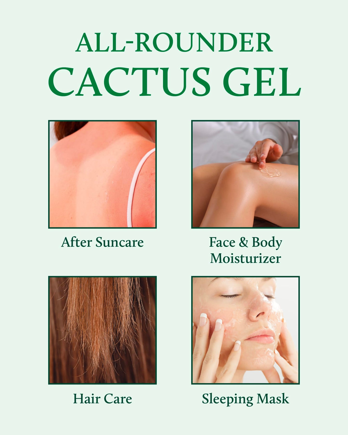 YADAH Cactus Soothing Gel (8.45fl oz) - Sunburn Relief, Calm, Cool & Soothe Irritated Skin, Face Redness. Korean Skin Care. 95% Cactus Extract, Vegan.