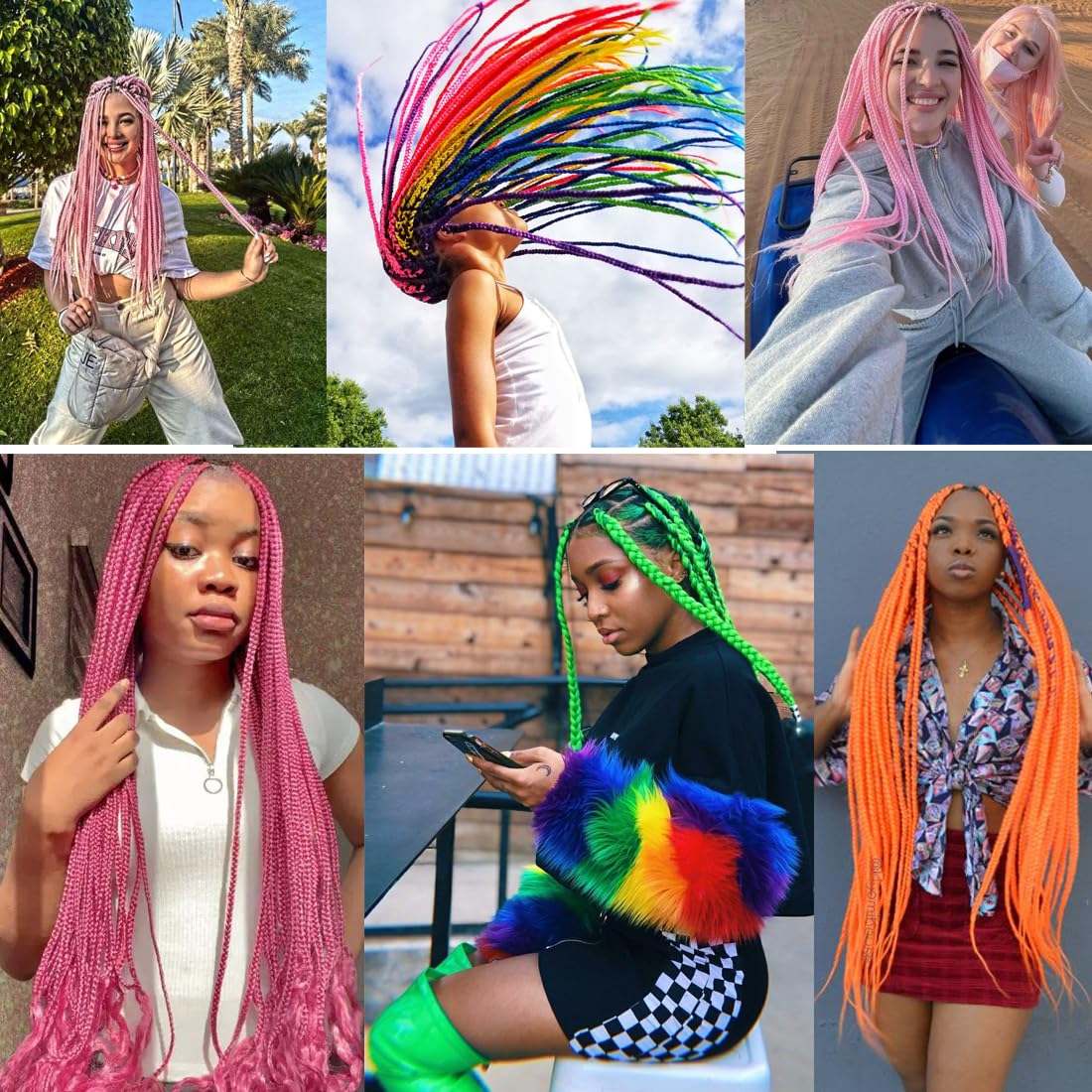 Pre Stretched Braiding Hair 26 Inch 3 Packs Purple Braiding Hair Synthetic Braids Hair Hot Water Setting Crochet Hair for Box Braids Yaki Texture Hair Extensions(26inch,Purple)