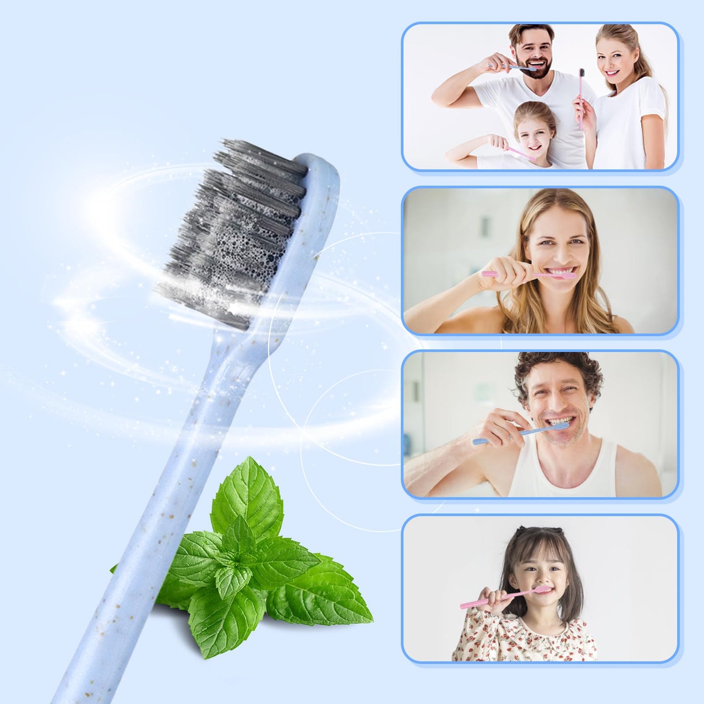 SLequipo 500Pcs Prepasted Disposable Toothbrushes Bulk Individually Wrapped Pre Pasted Soft Bristle Tooth Brush Set Travel Colorful Toothbrushes for Homeless Gift Hotel Camping Travel