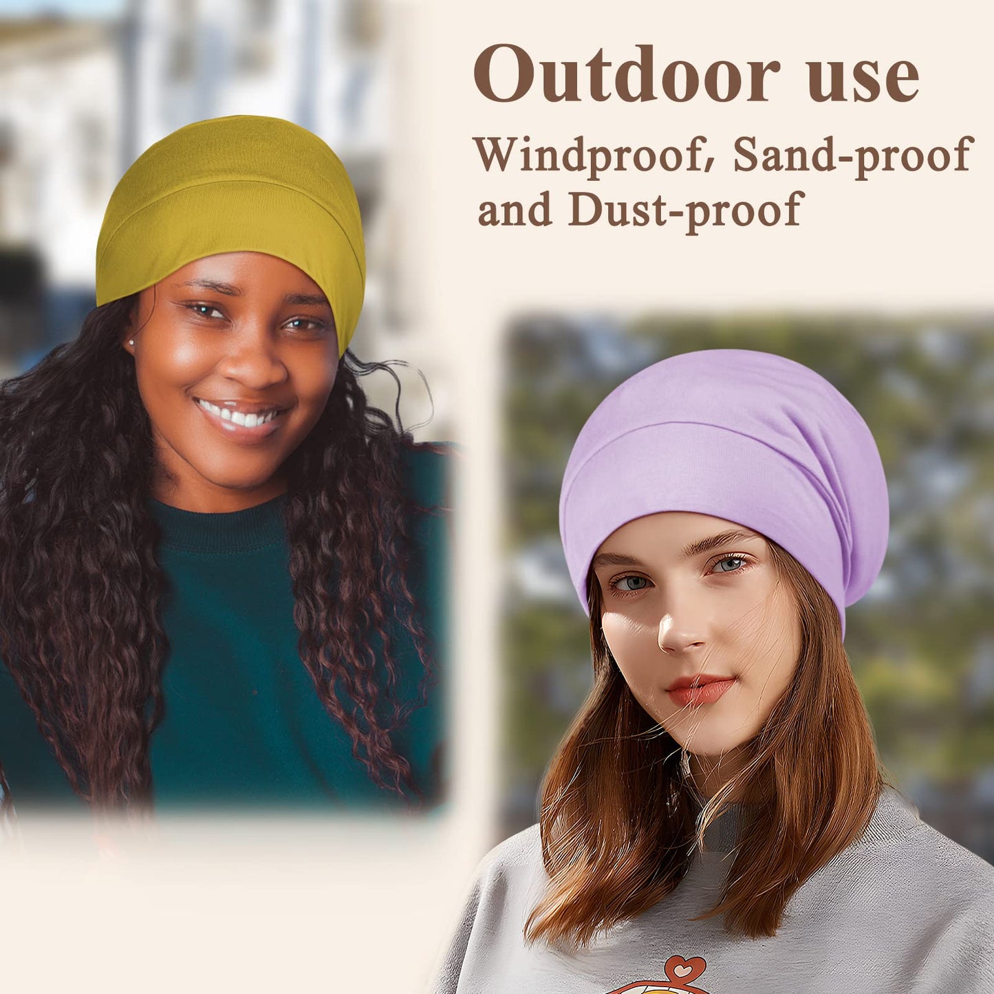 OLESILK 100% Mulberry Silk Bonnet for Sleeping Women, Silk Hair Wrap for Sleeping, Silk Sleep Bonnet for Women&Men, Real Silk, Not Satin, Yellow