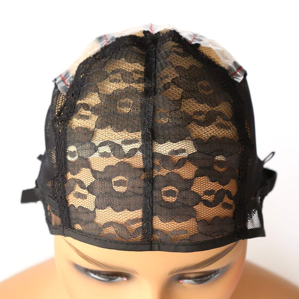 BTWTRY Weaving Cap for Making Wig with Adjustable Strap Wig Cap for Women Girls Medium Size Mesh Lace Wig Cap for DIY Wig (1 Pc, 0060)