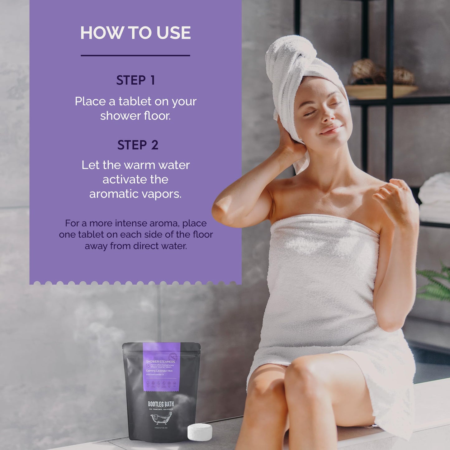 BOOTLEG BATH Shower Steamers Aromatherapy 45 Pack, 100% Pure Essential Oil, Multi Pack - Eucalyptus, Lavender, Citrus - All Natural, for Men and Women, Made in USA