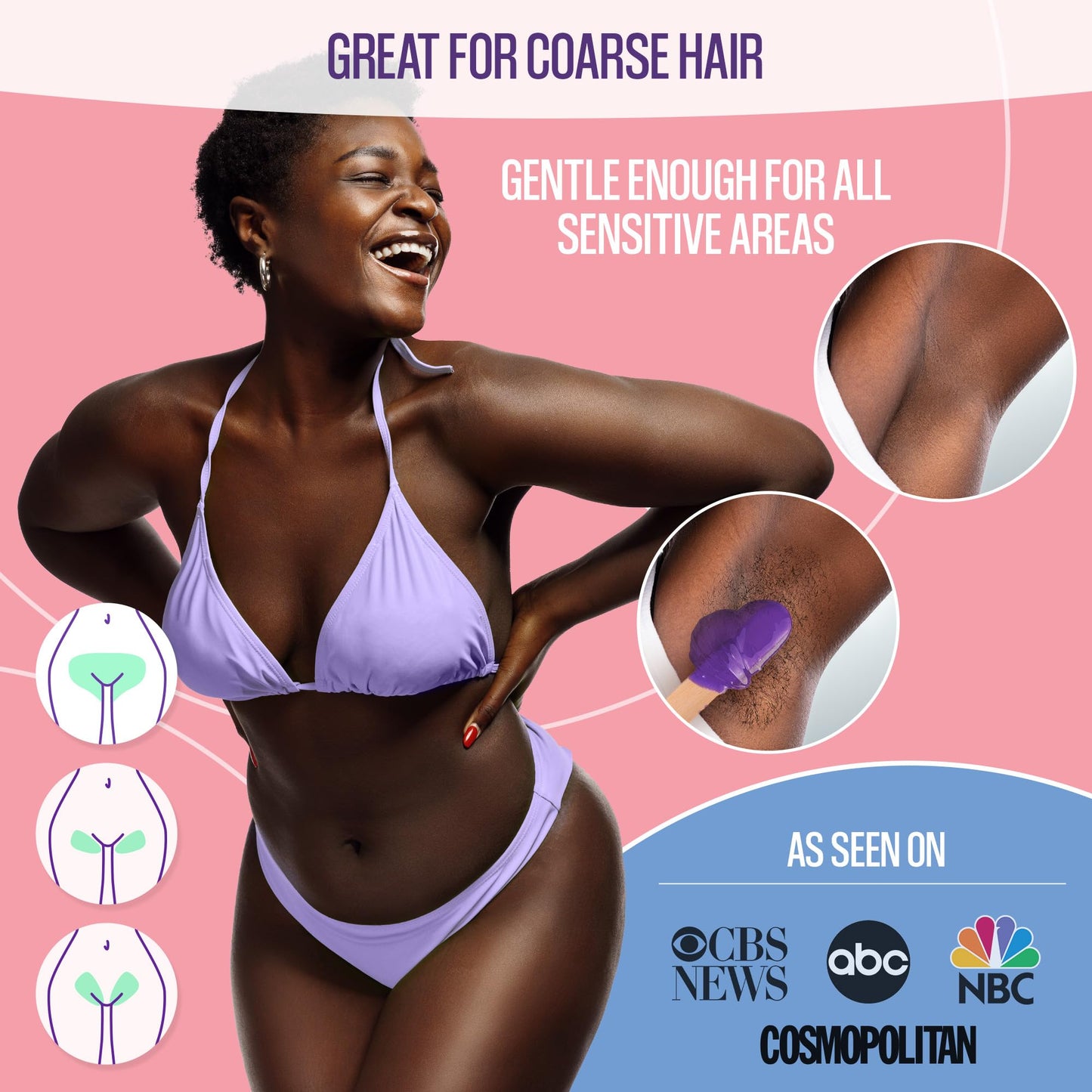 Tress Wellness Wax Warmer Kit with Silicone Wax Melting Bowl and Bikini Wax