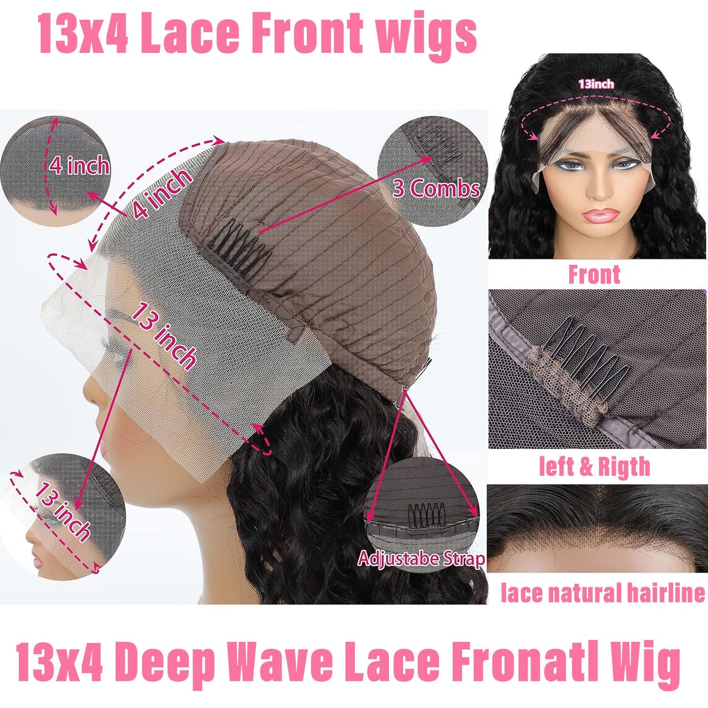 BLOCKICE Ombre Lace Front Wig Human Hair Wigs for Black Women 4/27 highlight lace front wigs human hair Honey Blonde 13x4 Deep Wave Lace Frontal Wig Pre Plucked 26 Inch