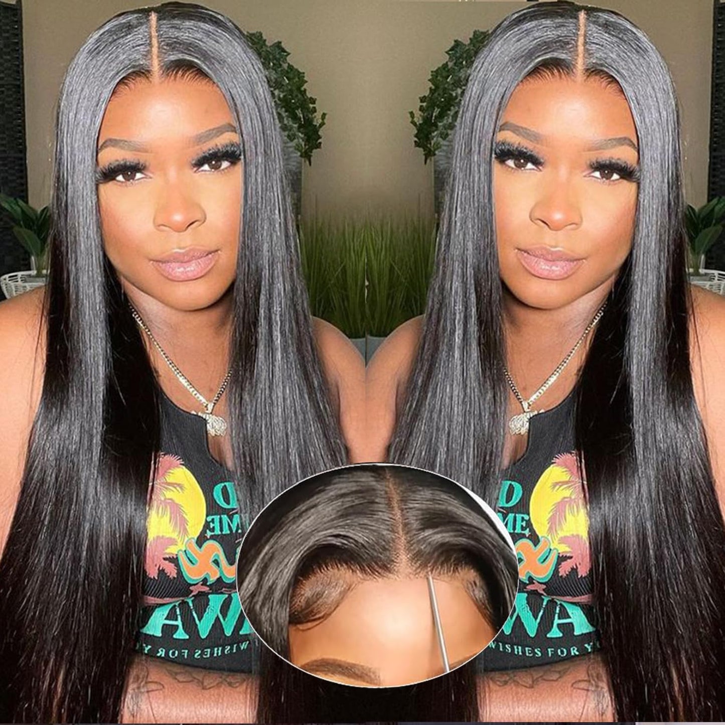 Wear and Go Glueless Wigs Human Hair Pre Plucked Pre Cut For Beginners 20 Inch Straight Lace Front Wigs Human Hair Glueless 6x4 HD Lace Closure Wigs Human Hair Straight wigs Human Hair for Women