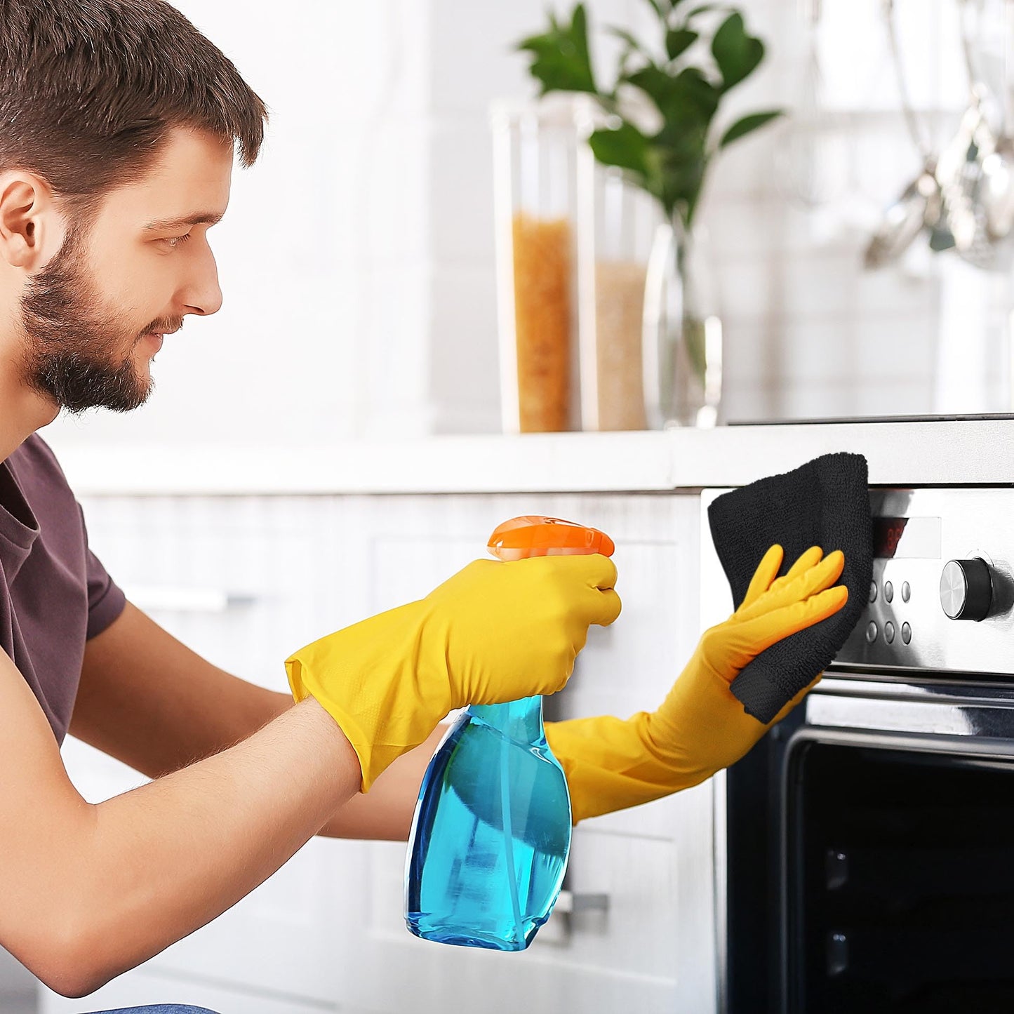 Utopia Towels [12 Pack Premium Wash Cloths Set (12 x 12 Inches) 100% Cotton Ring Spun, Highly Absorbent and Soft Feel Essential Washcloths for Bathroom, Spa, Gym, and Face Towel (Black)