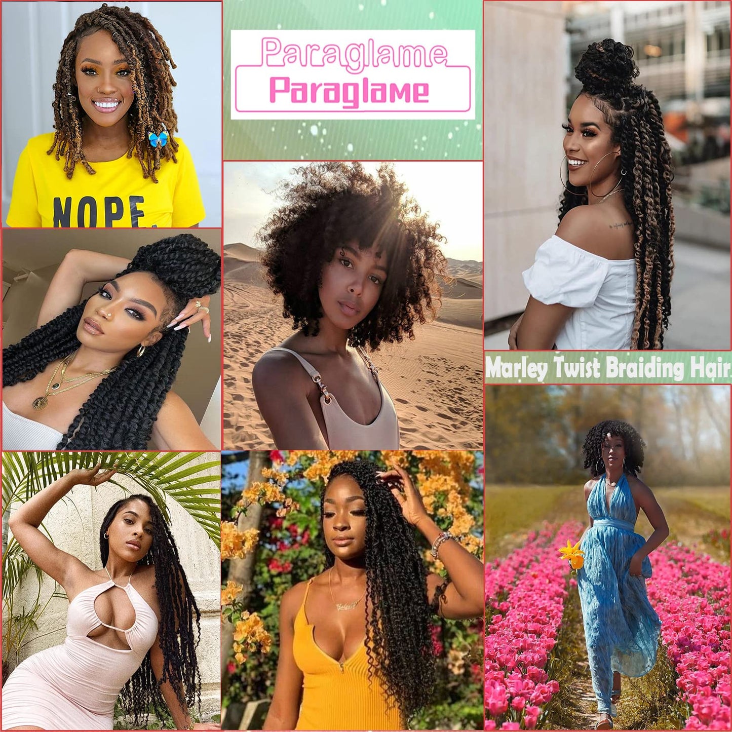 Pre-Separated Marley Twist Braiding Hair 16 Inch Ginger Springy Afro Twist Hair 350 Color for Distressed Butterfly Locs soft locs Crochet Hair Extensions for Black Women (8Packs,350#)