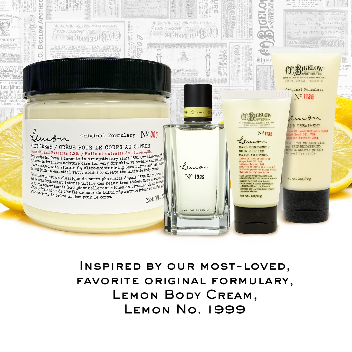 C.O. Bigelow Lemon Body Cream- No. 005, 32 oz. & Lemon Hand Treatment No. 1135, 3 oz.